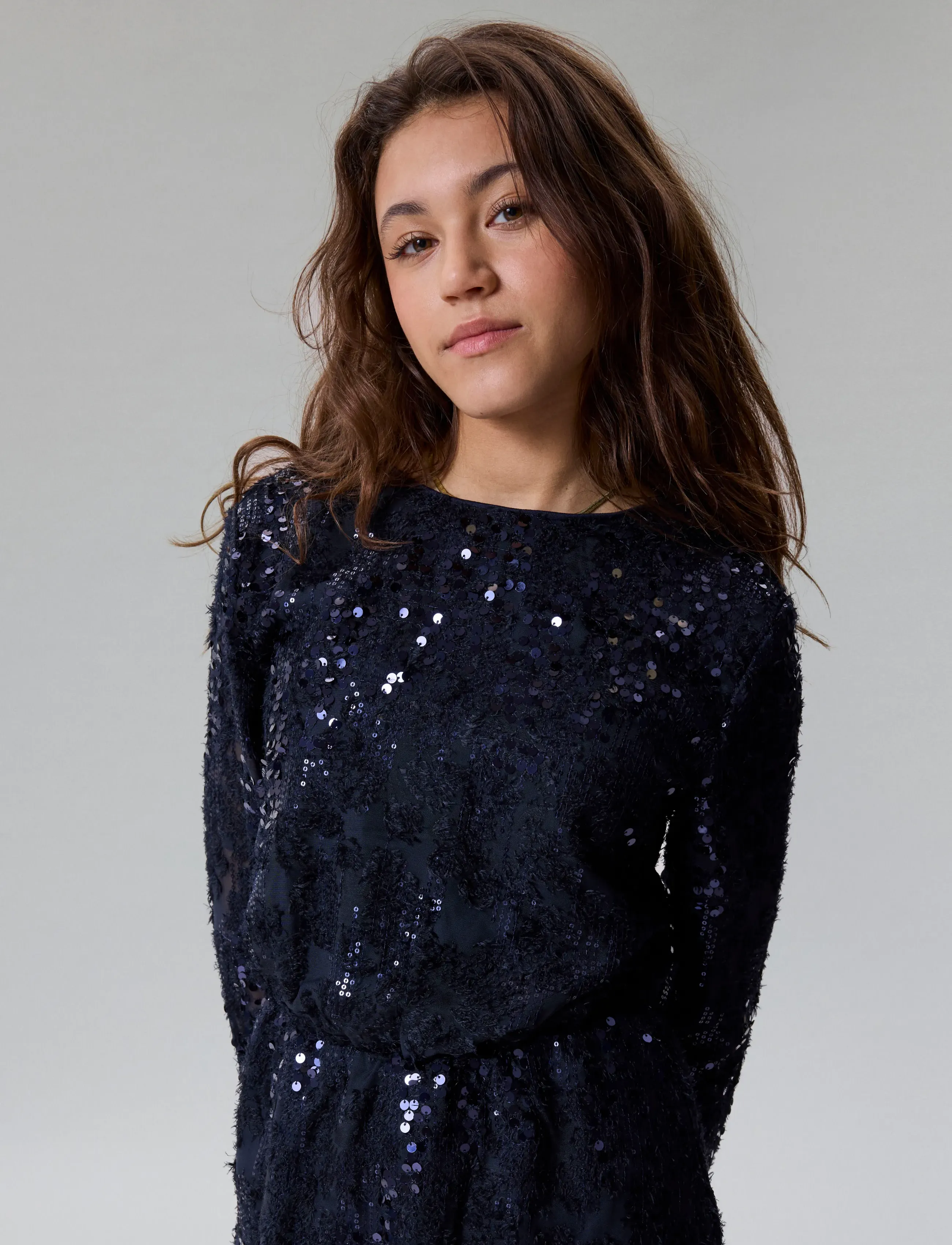 LMTD - NLFRISIANNA LS SHORT DRESS - partykleider - night sky - 2