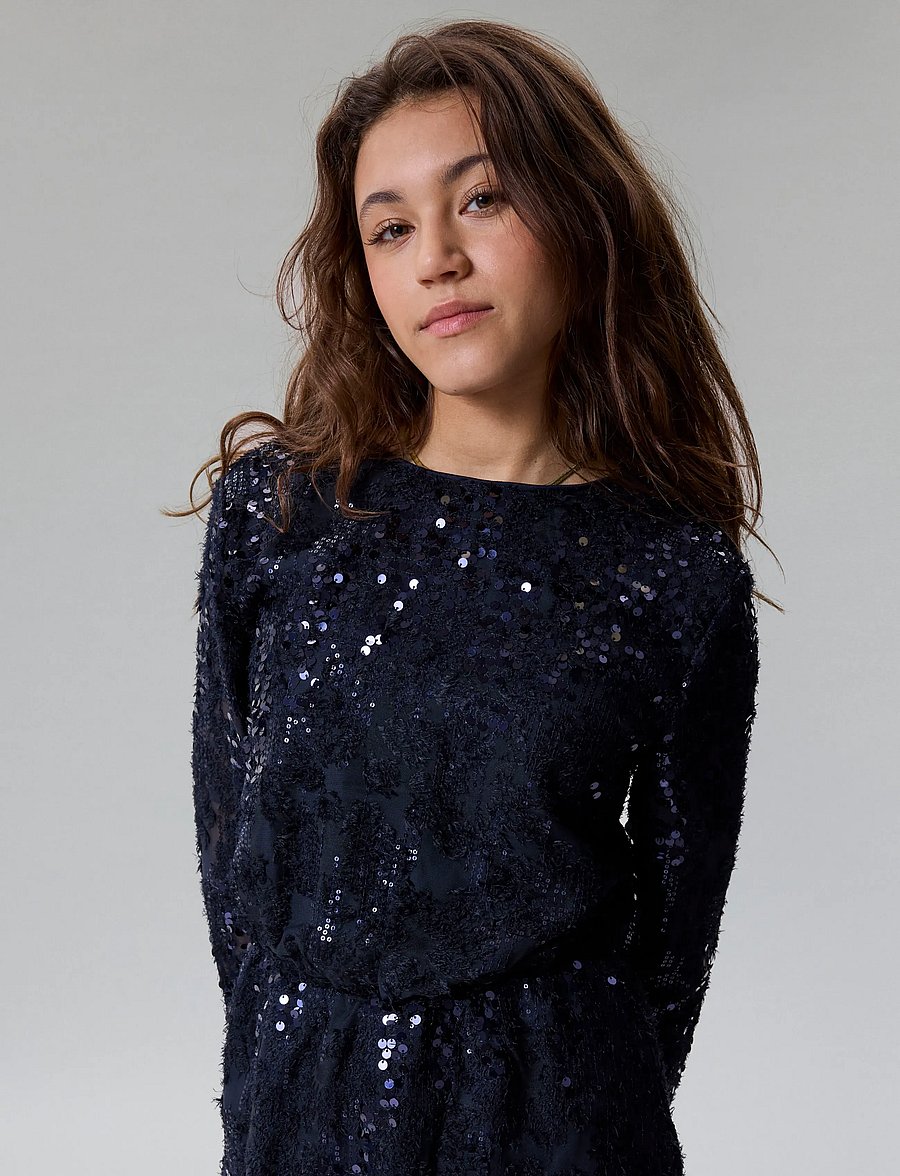 LMTD - NLFRISIANNA LS SHORT DRESS - partykleider - night sky - 2