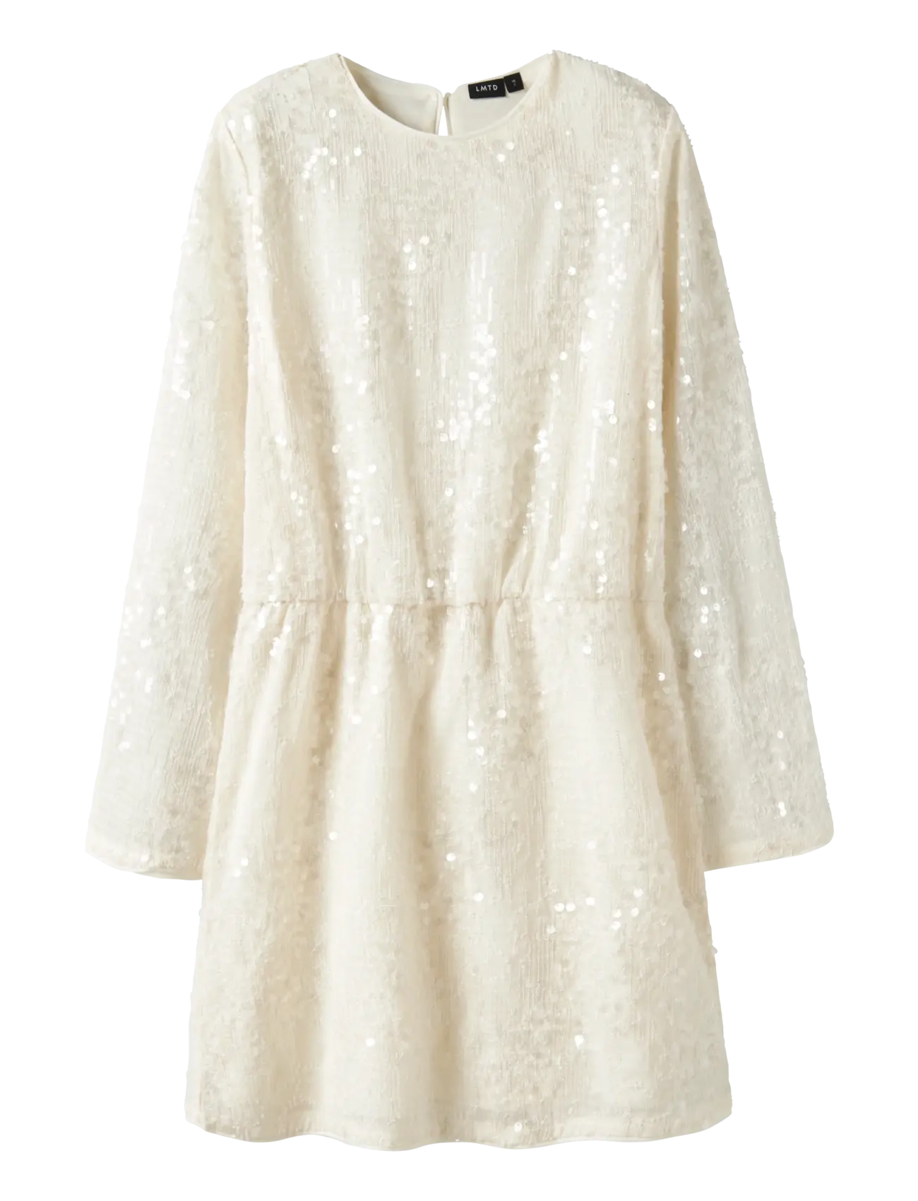 NLFRISIANNA LS SHORT DRESS - WHITE ALYSSUM