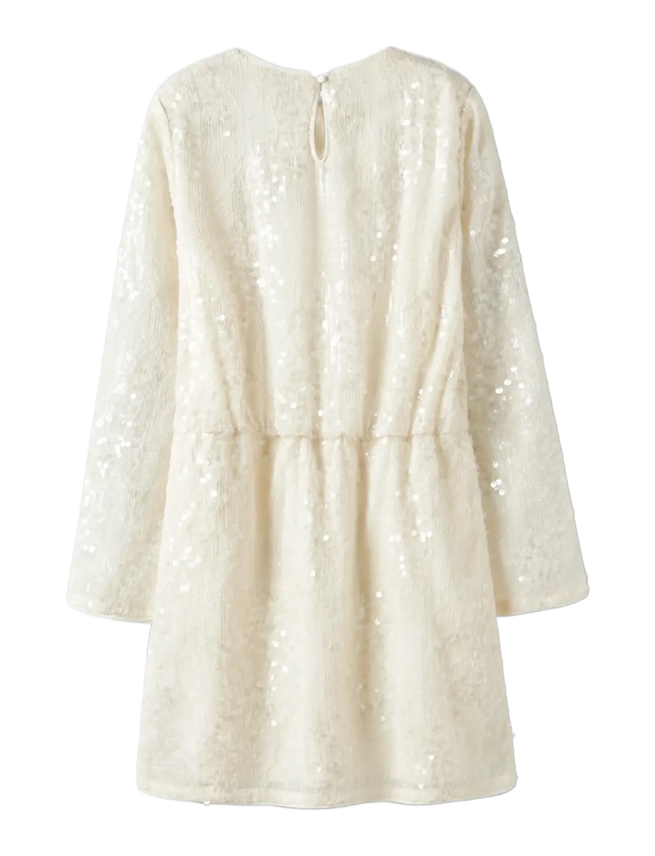 LMTD - NLFRISIANNA LS SHORT DRESS - feestjurken - white alyssum - 2