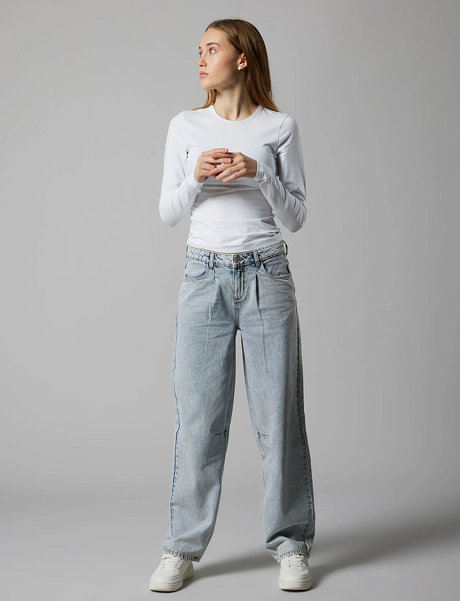 LMTD - NLFBIRM NW BALLOON PANT NOOS - loose jeans - light blue denim - 5