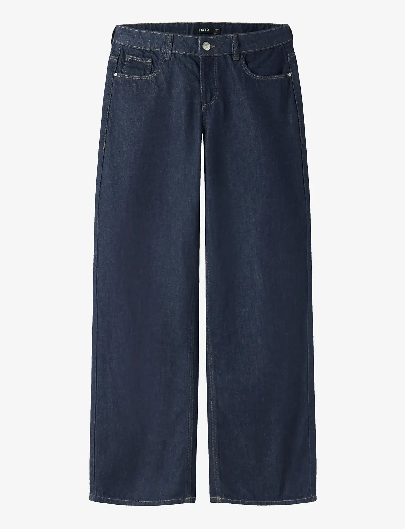 LMTD - NLFBIRM LW WIDE PANT NOOS - brede jeans - dark blue denim - 0