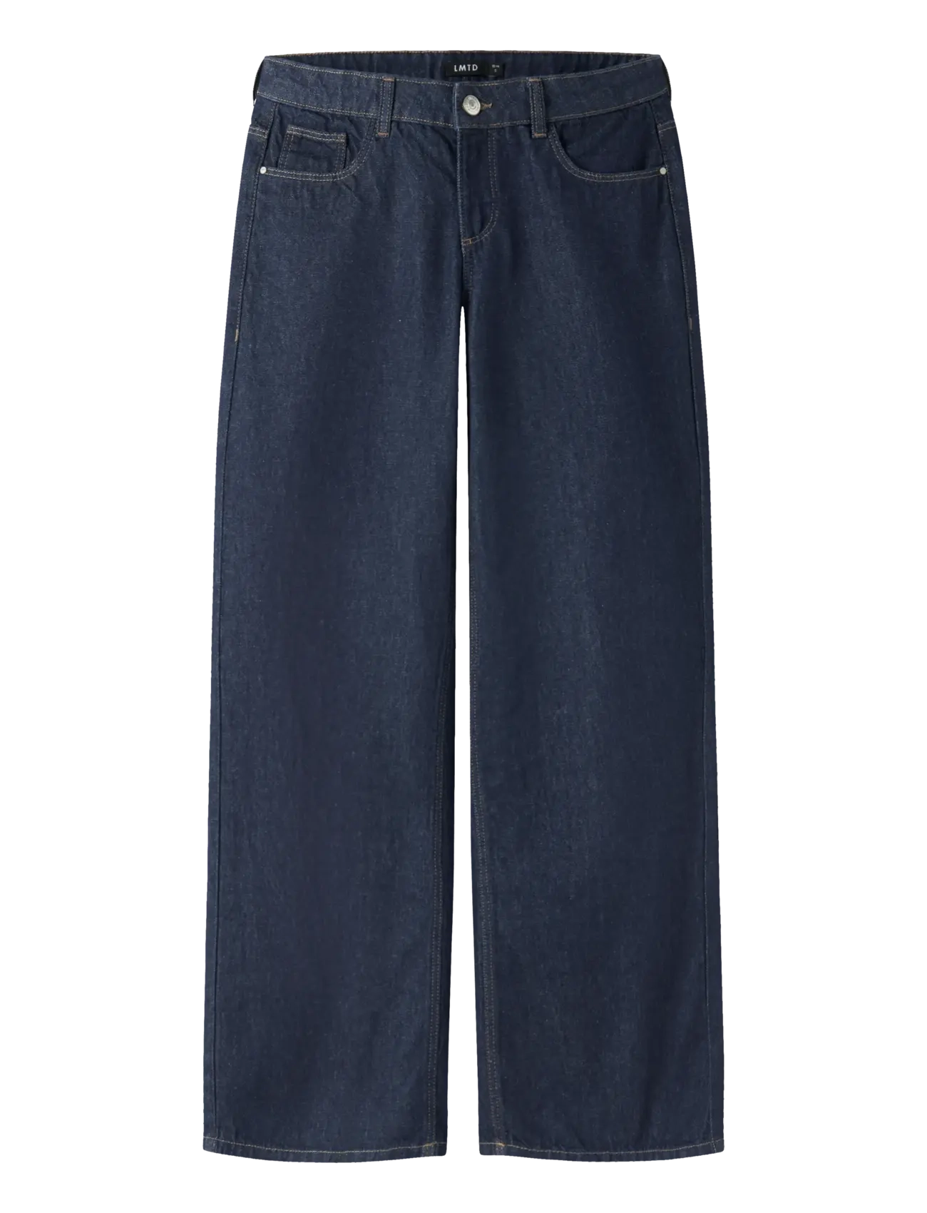 LMTD NLFBIRM LW WIDE PANT NOOS - Wide leg jeans - DARK BLUE DENIM / navy