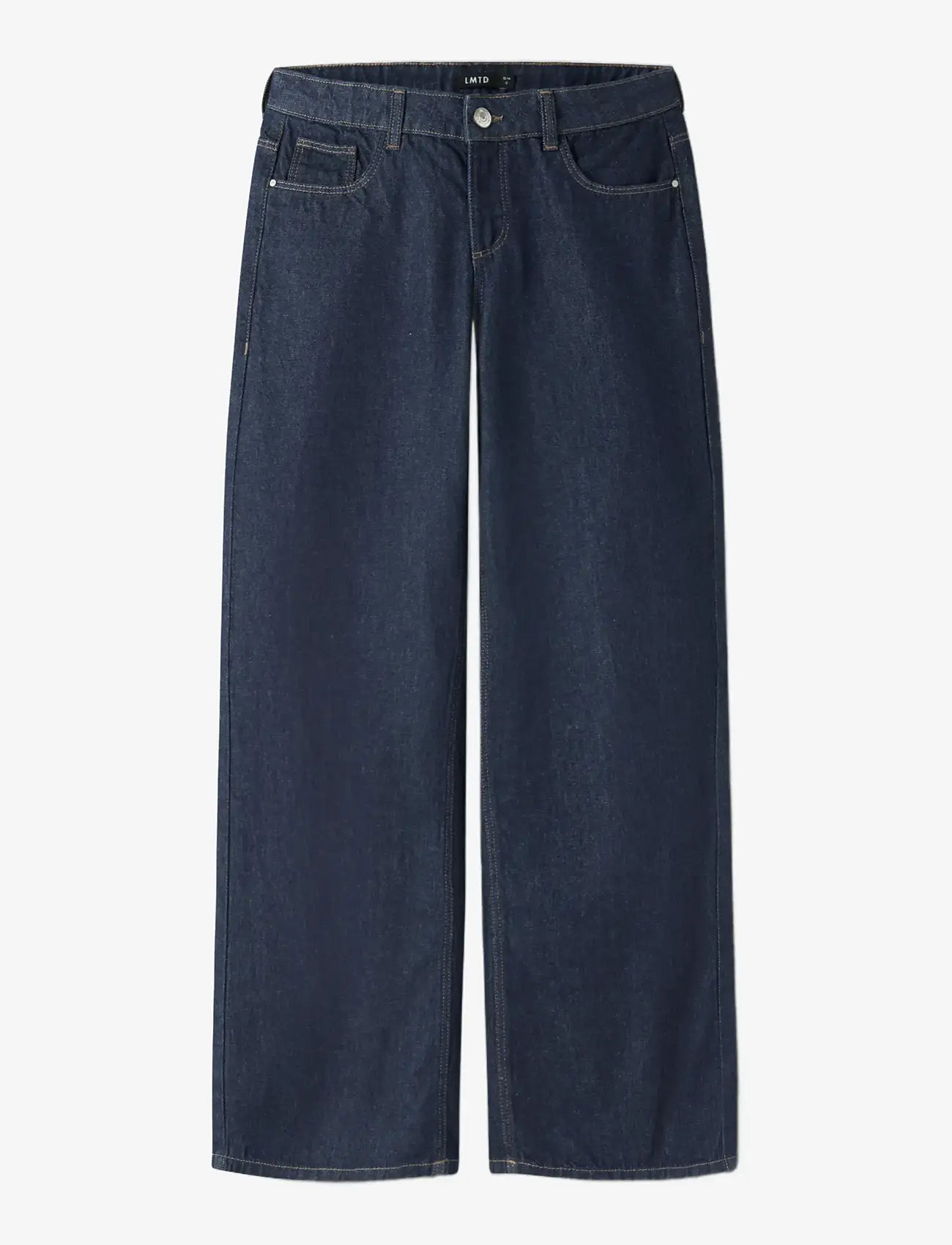 LMTD - NLFBIRM LW WIDE PANT NOOS - brede jeans - dark blue denim - 1