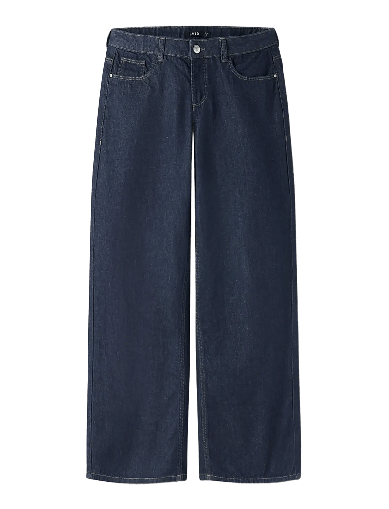 LMTD - NLFBIRM LW WIDE PANT NOOS - brede jeans - dark blue denim - 1