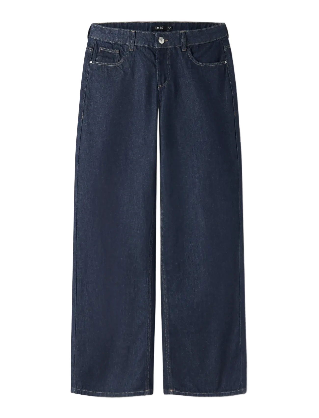 LMTD - NLFBIRM LW WIDE PANT NOOS - pantalons larges - dark blue denim - 1