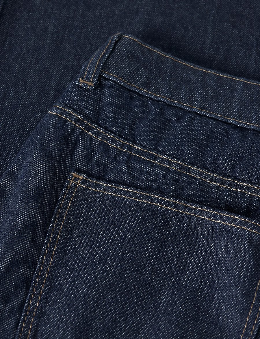 LMTD - NLFBIRM LW WIDE PANT NOOS - pantalons larges - dark blue denim - 4