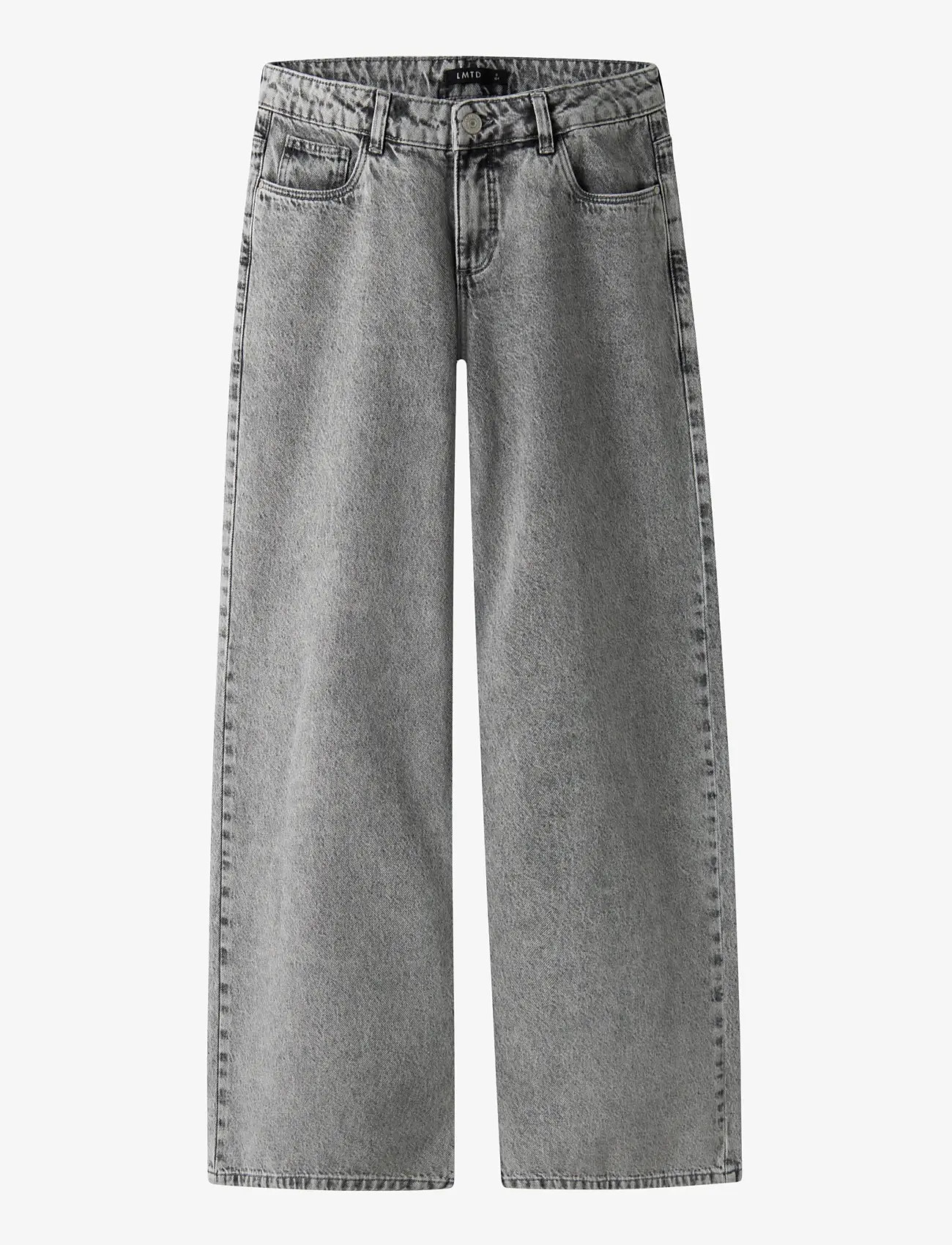 LMTD - NLFBIRM LW WIDE PANT NOOS - laia säärega teksad - light grey denim - 1
