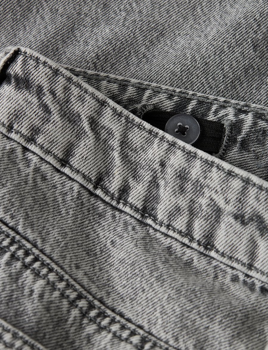 LMTD - NLFBIRM LW WIDE PANT NOOS - pantalons larges - light grey denim - 3