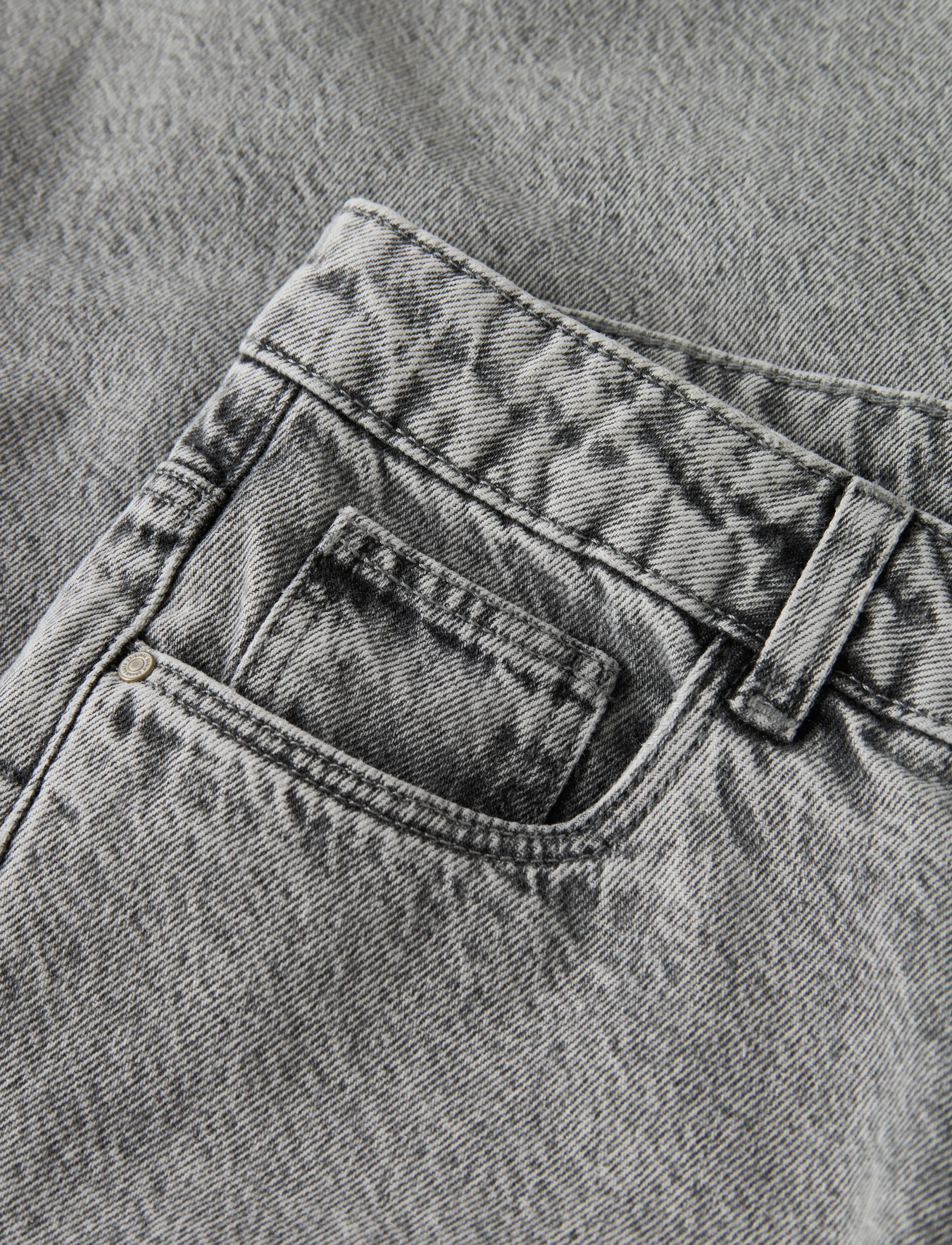 LMTD - NLFBIRM LW WIDE PANT NOOS - pantalons larges - light grey denim - 4