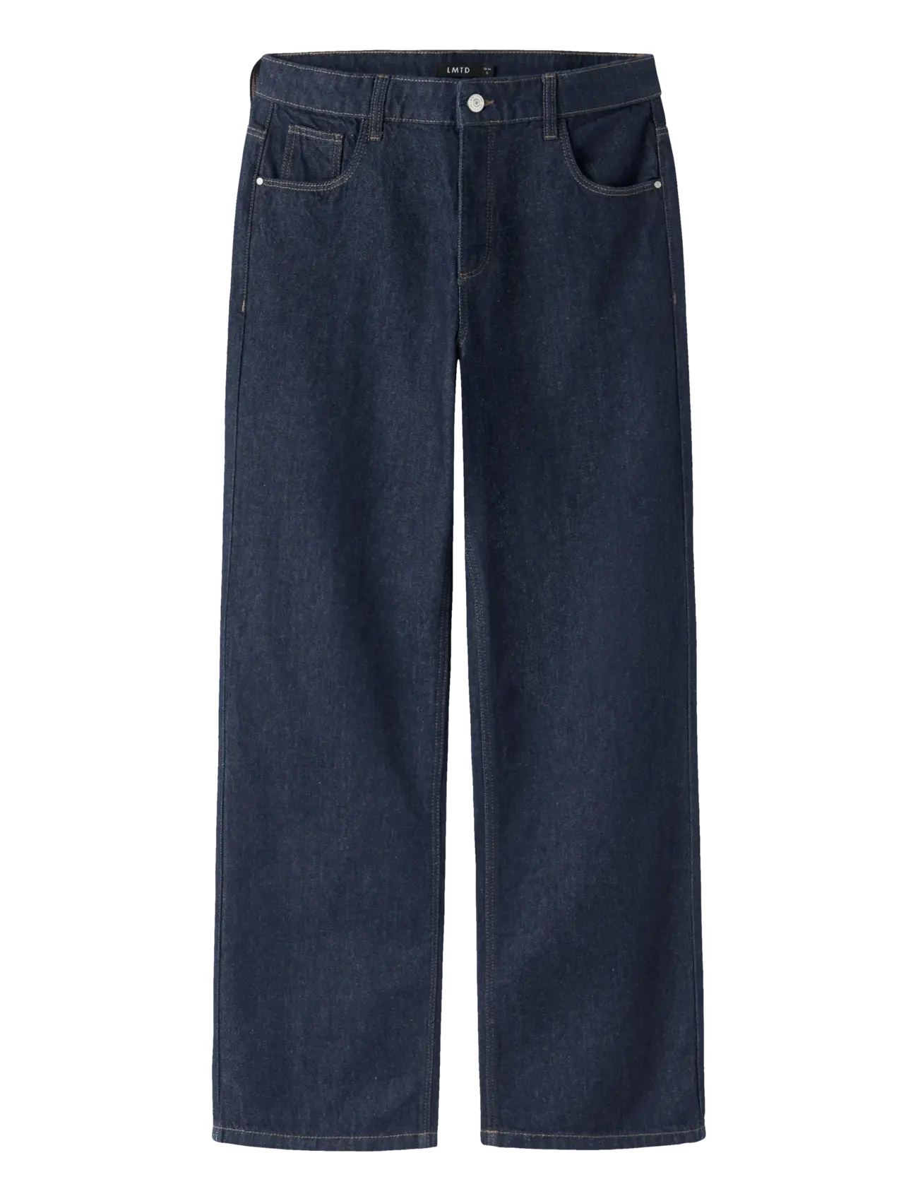 LMTD NLMBIRM DNM R LOOSE PANT NOOS - Apģērbi - DARK BLUE DENIM / navy