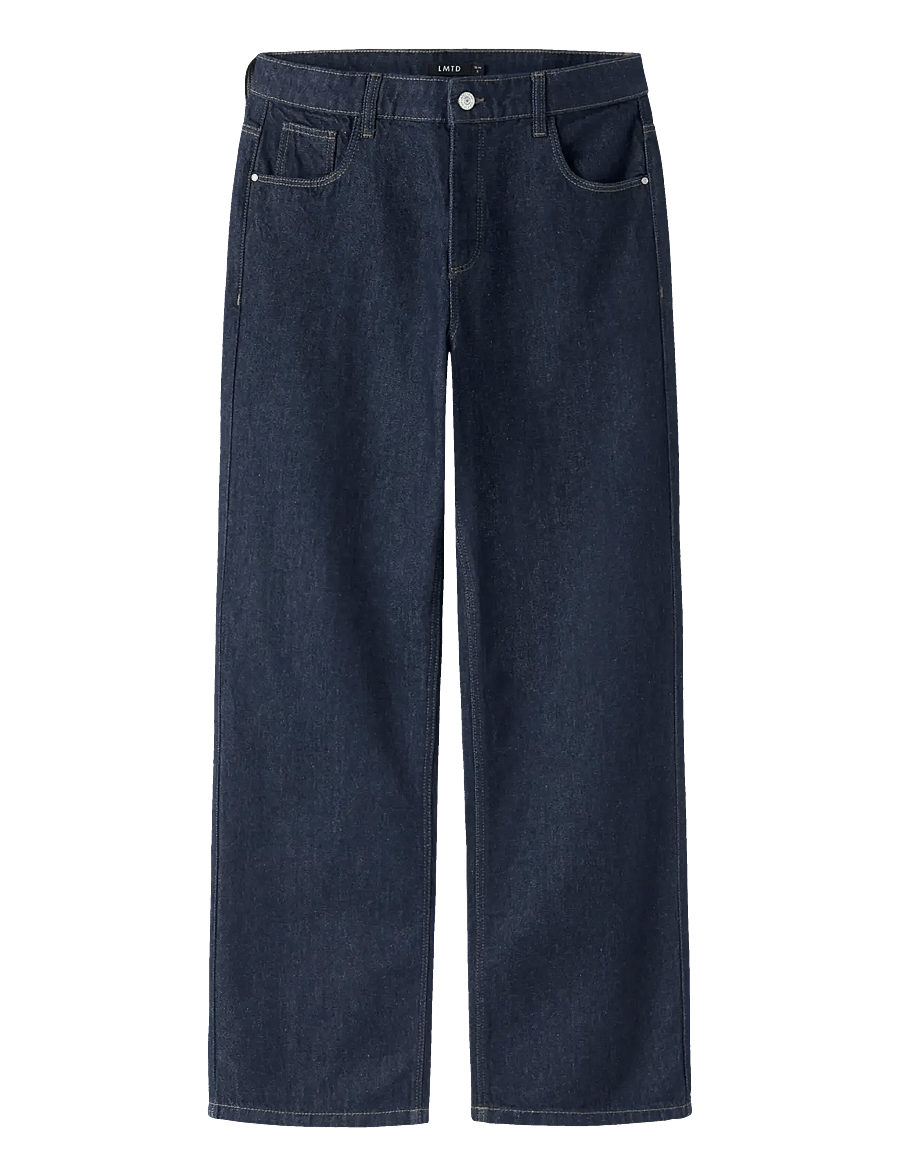 LMTD - NLMBIRM DNM R LOOSE PANT NOOS - regular jeans - dark blue denim - 0