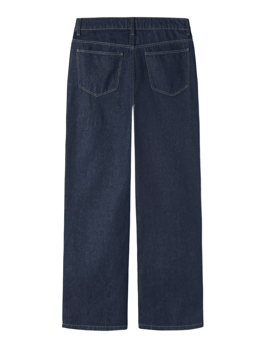 LMTD - NLMBIRM DNM R LOOSE PANT NOOS - regular jeans - dark blue denim - 1