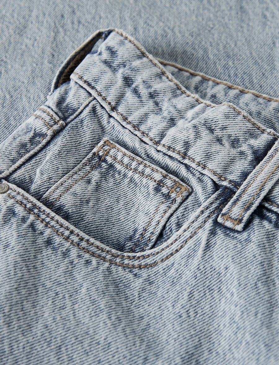 LMTD - NLMBIRM DNM R LOOSE PANT NOOS - tavalised teksad - light blue denim - 4