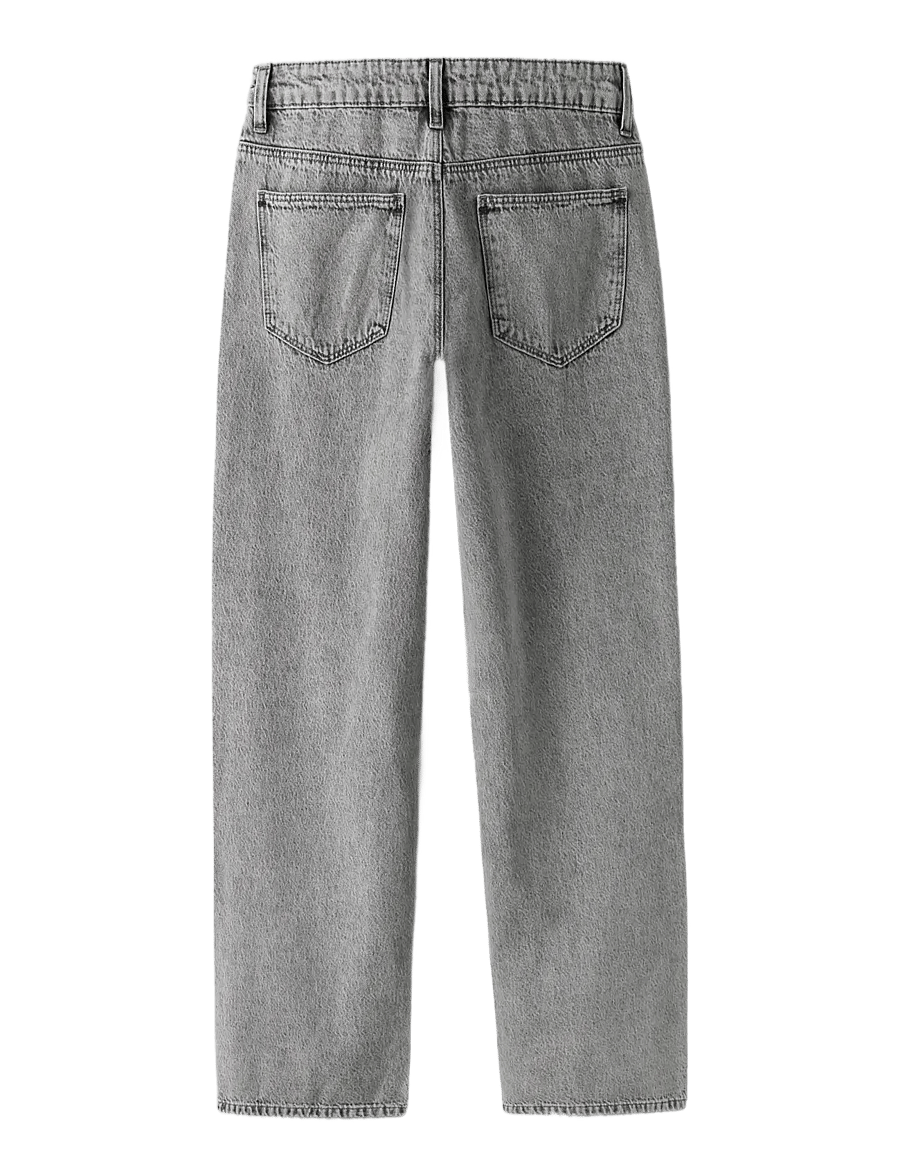 LMTD - NLMBIRM DNM R LOOSE PANT NOOS - sirged teksad - light grey denim - 2
