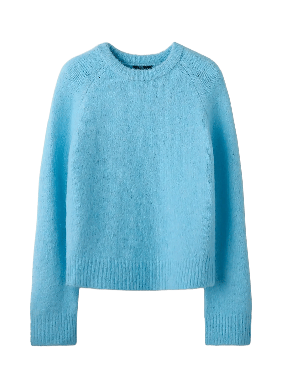 LMTD - NLFBULLO LS SHORT KNIT - trøjer - ice water - 2