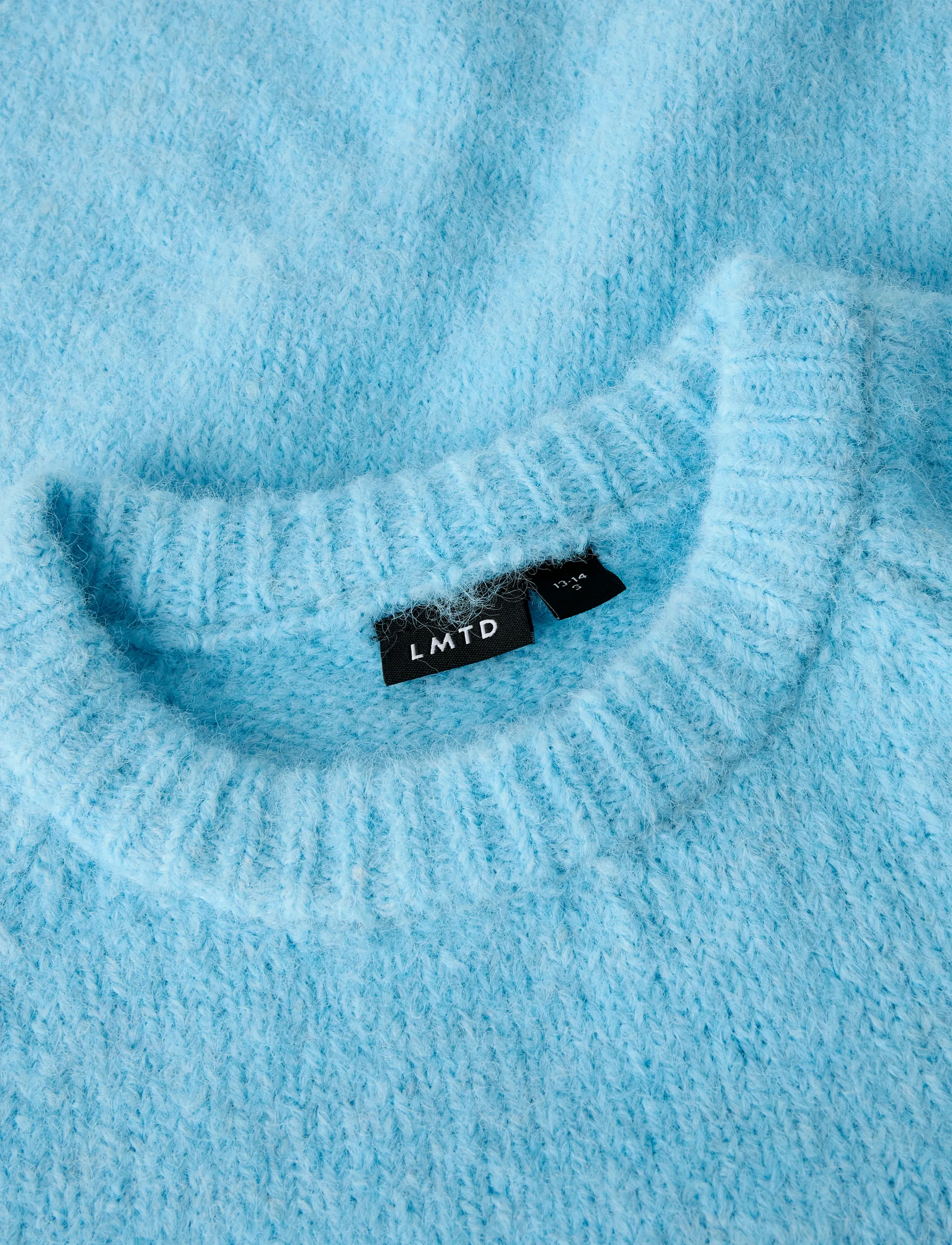 LMTD - NLFBULLO LS SHORT KNIT - trøjer - ice water - 4