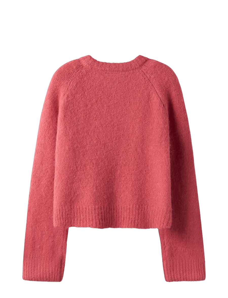 LMTD - NLFBULLO LS SHORT KNIT - peysur - party punch - 2