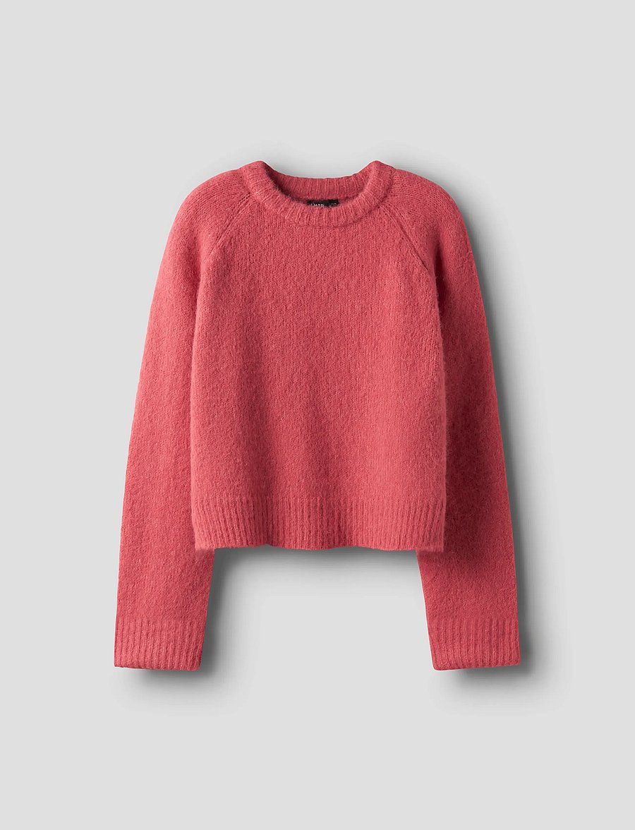 LMTD - NLFBULLO LS SHORT KNIT - peysur - party punch - 0