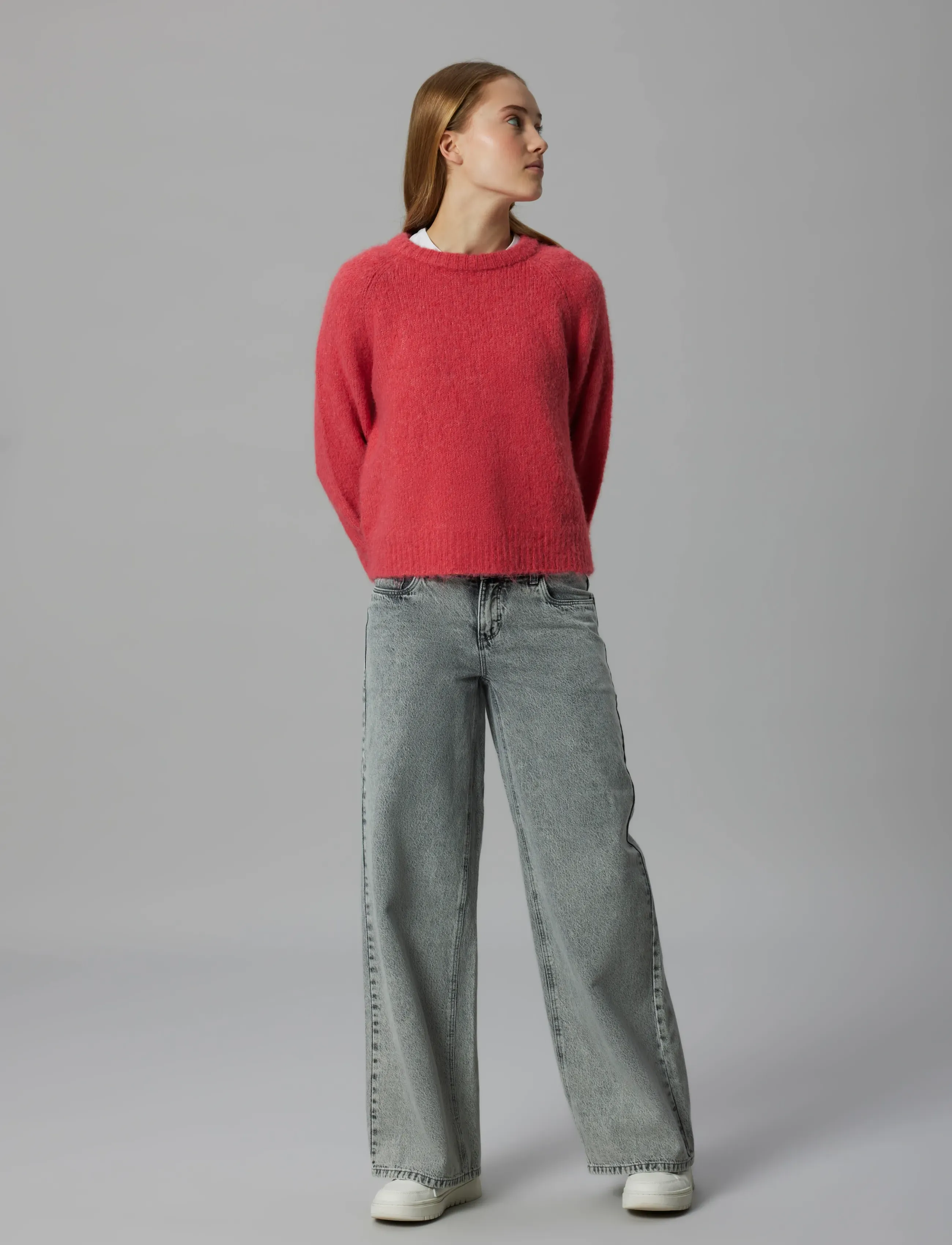 LMTD - NLFBULLO LS SHORT KNIT - peysur - party punch - 4