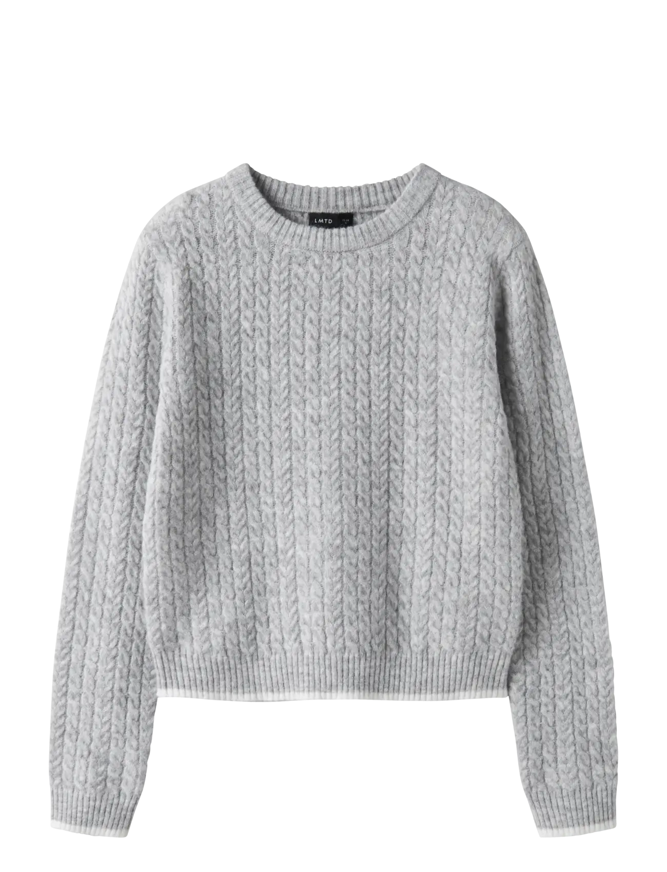 LMTD NLFKAVES LS SHORT S KNIT - Tøj - LIGHT GREY MELANGE / grey