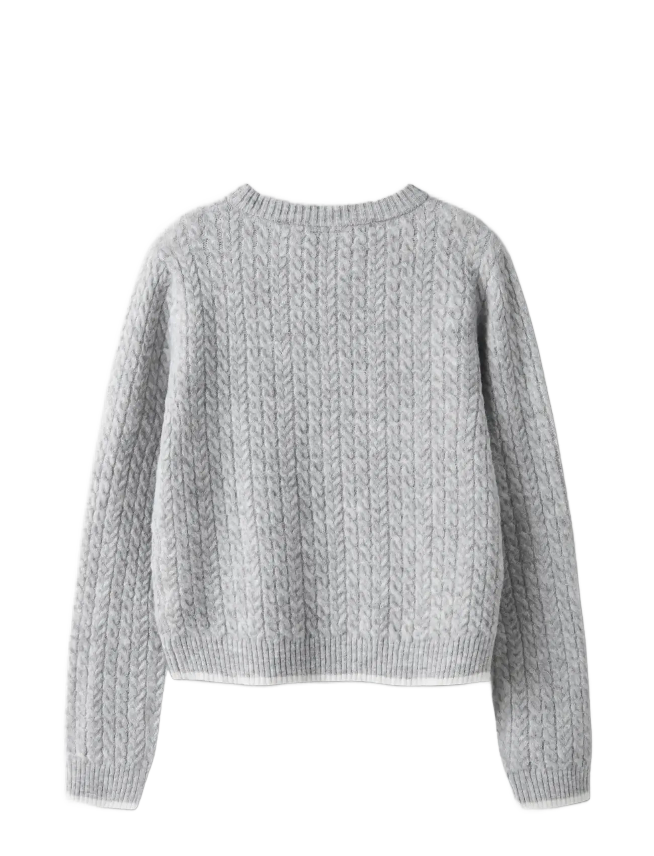 LMTD - NLFKAVES LS SHORT S KNIT - jumpers - light grey melange - 2