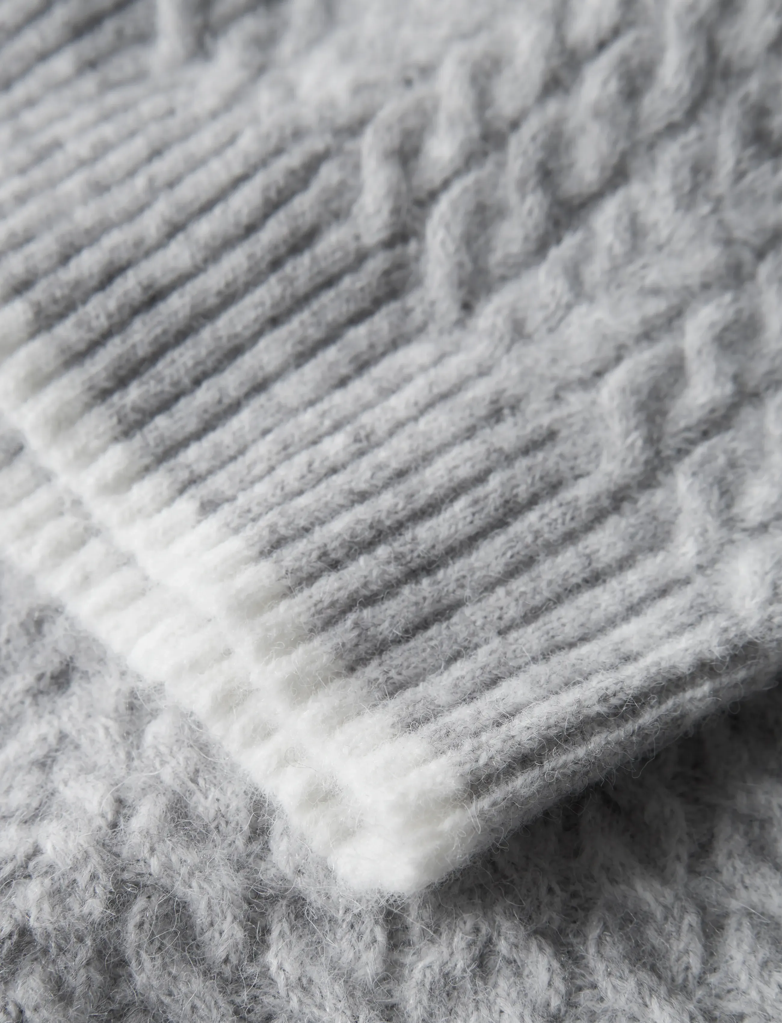 LMTD - NLFKAVES LS SHORT S KNIT - jumpers - light grey melange - 4