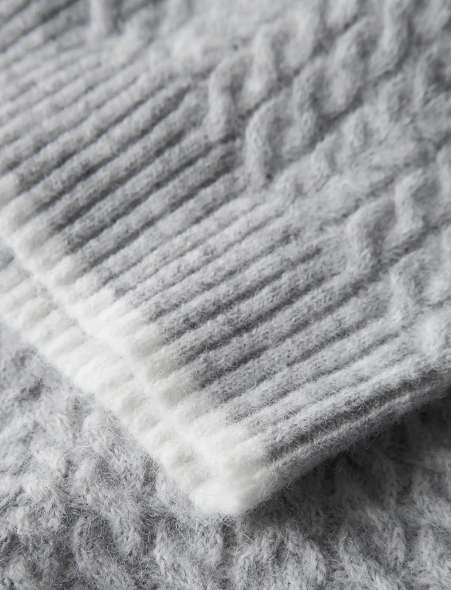 LMTD - NLFKAVES LS SHORT S KNIT - džemperi - light grey melange - 4