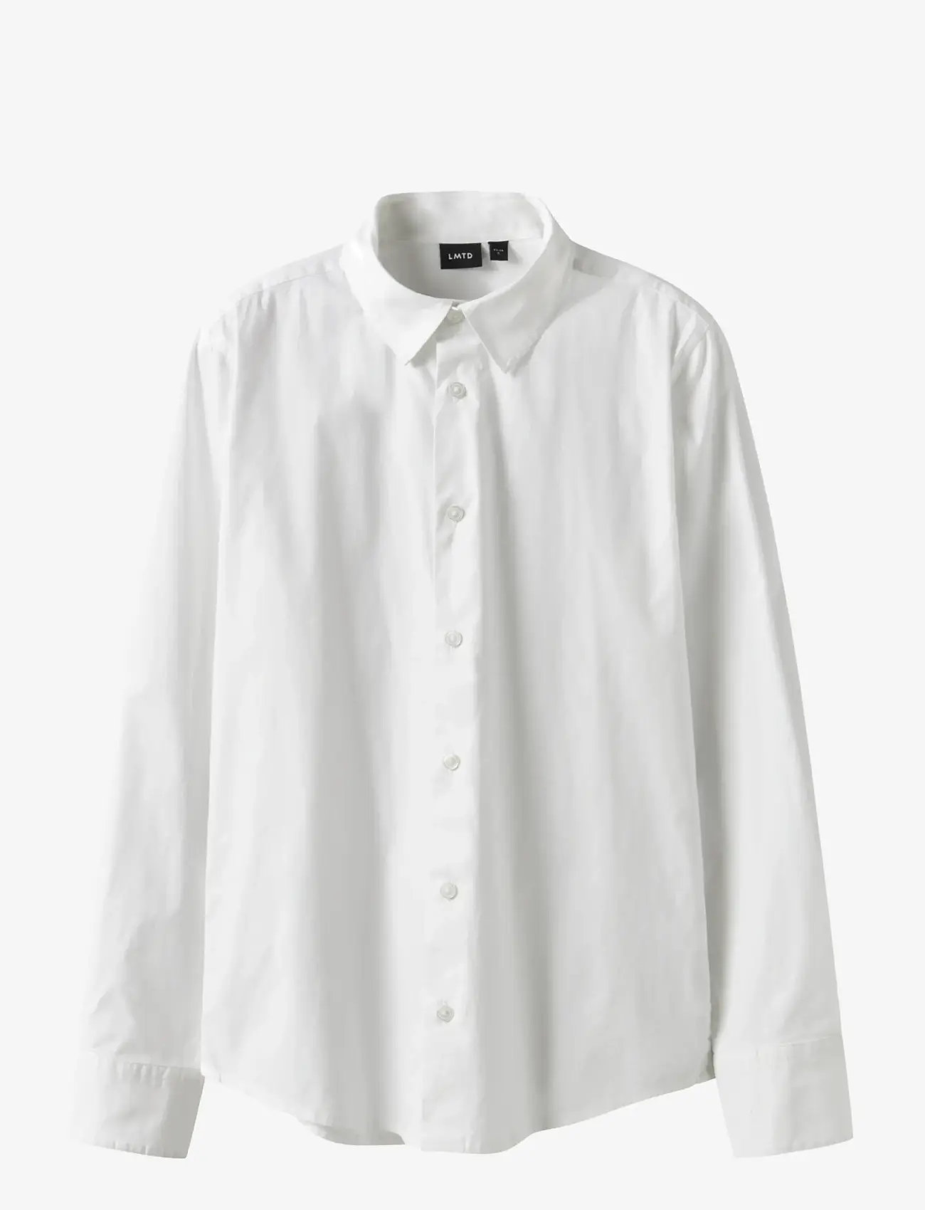 LMTD - NLMMORTEN LS SLIM SHIRT - langærmede skjorter - bright white - 0