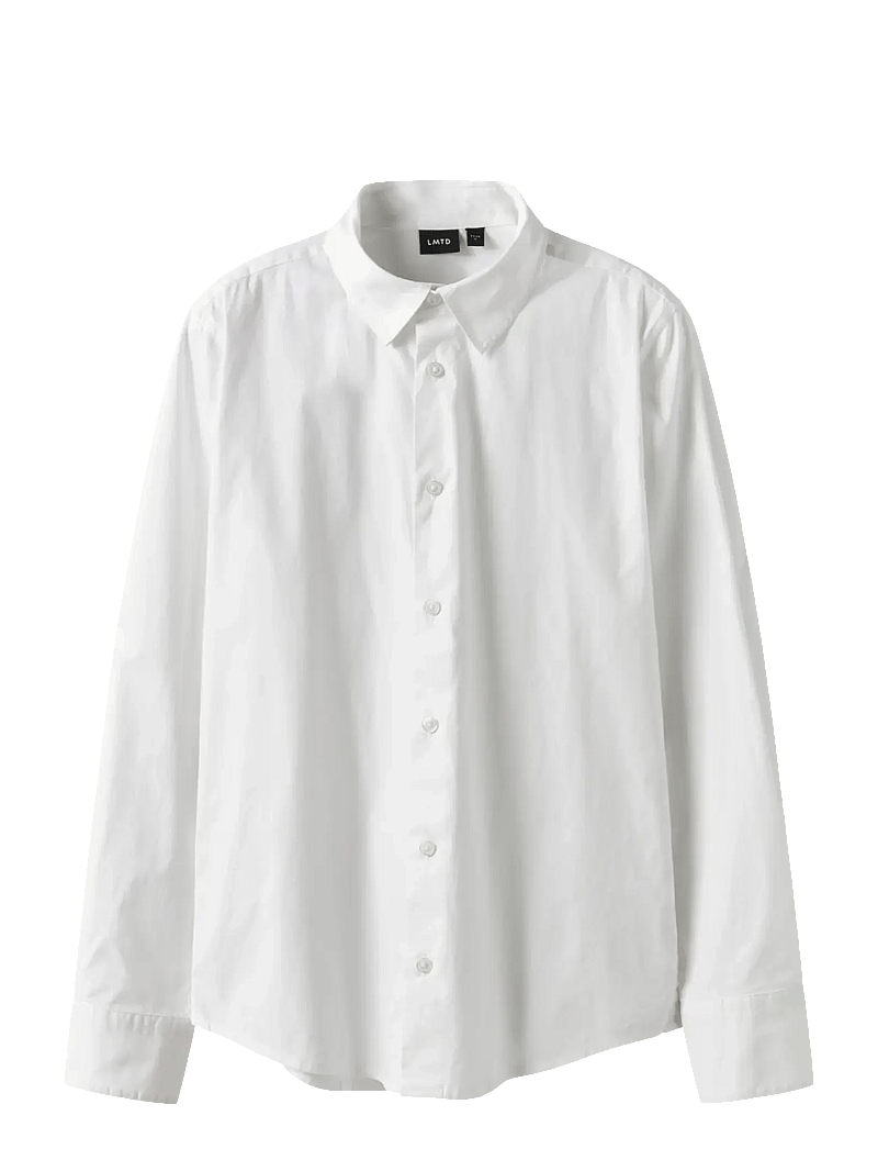 LMTD - NLMMORTEN LS SLIM SHIRT - langärmlige hemden - bright white - 0