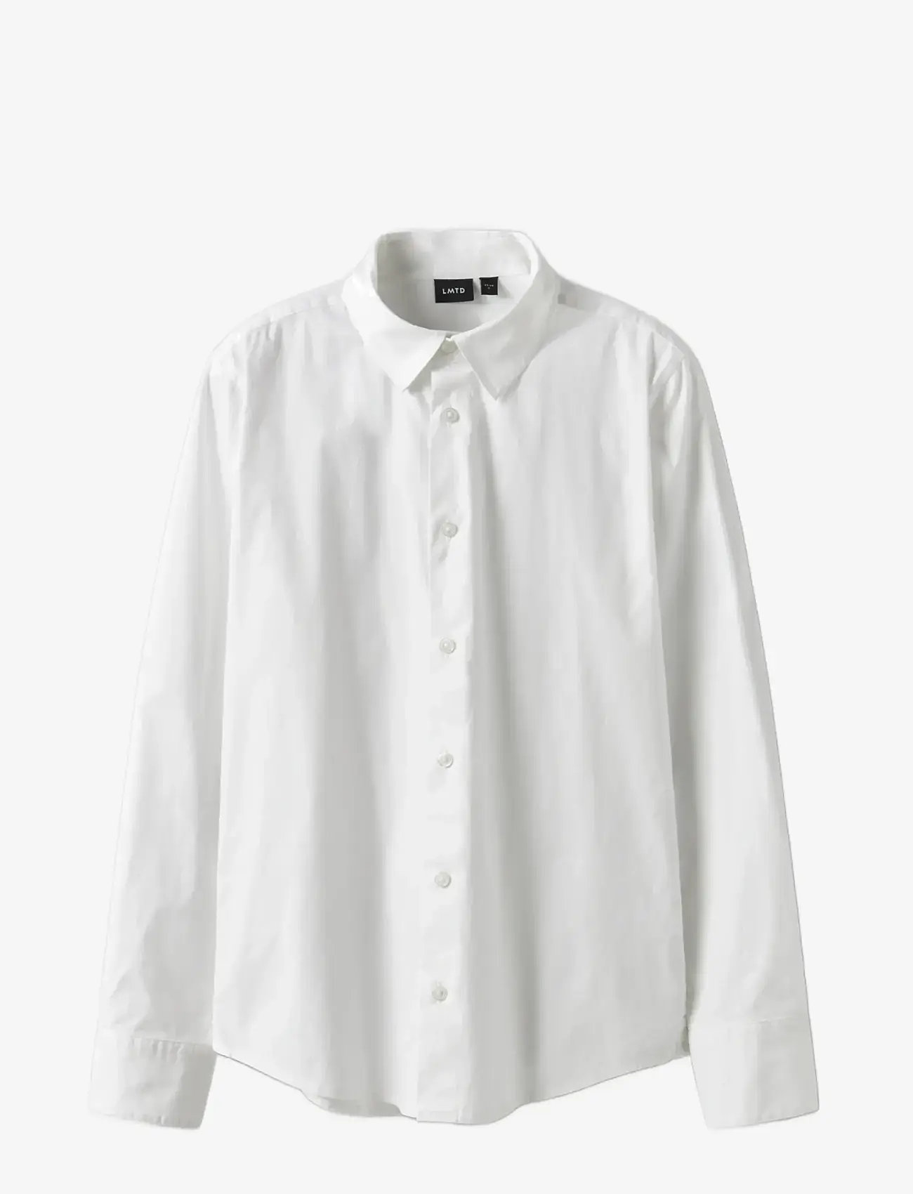 LMTD - NLMMORTEN LS SLIM SHIRT - langærmede skjorter - bright white - 2