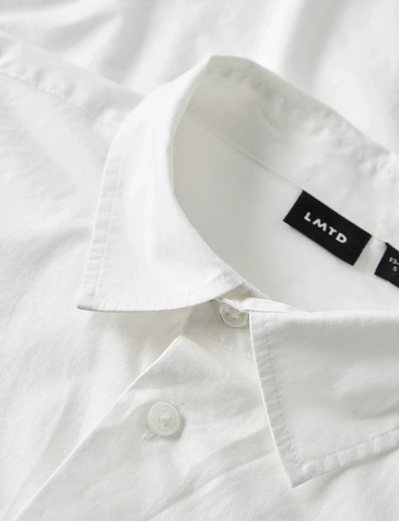LMTD - NLMMORTEN LS SLIM SHIRT - langärmlige hemden - bright white - 4