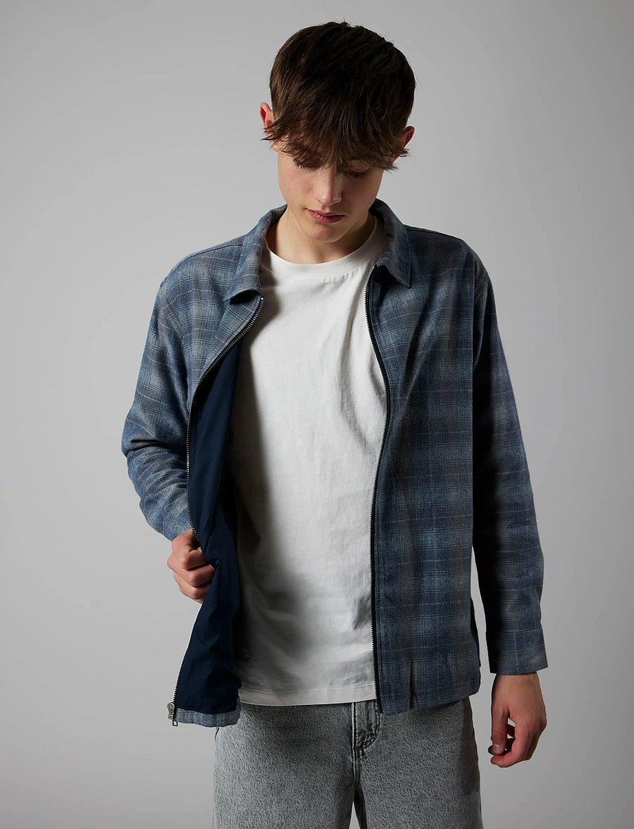 LMTD - NLMBLAKE LS ZIP SHIRT - overshirts - dark sapphire - 4