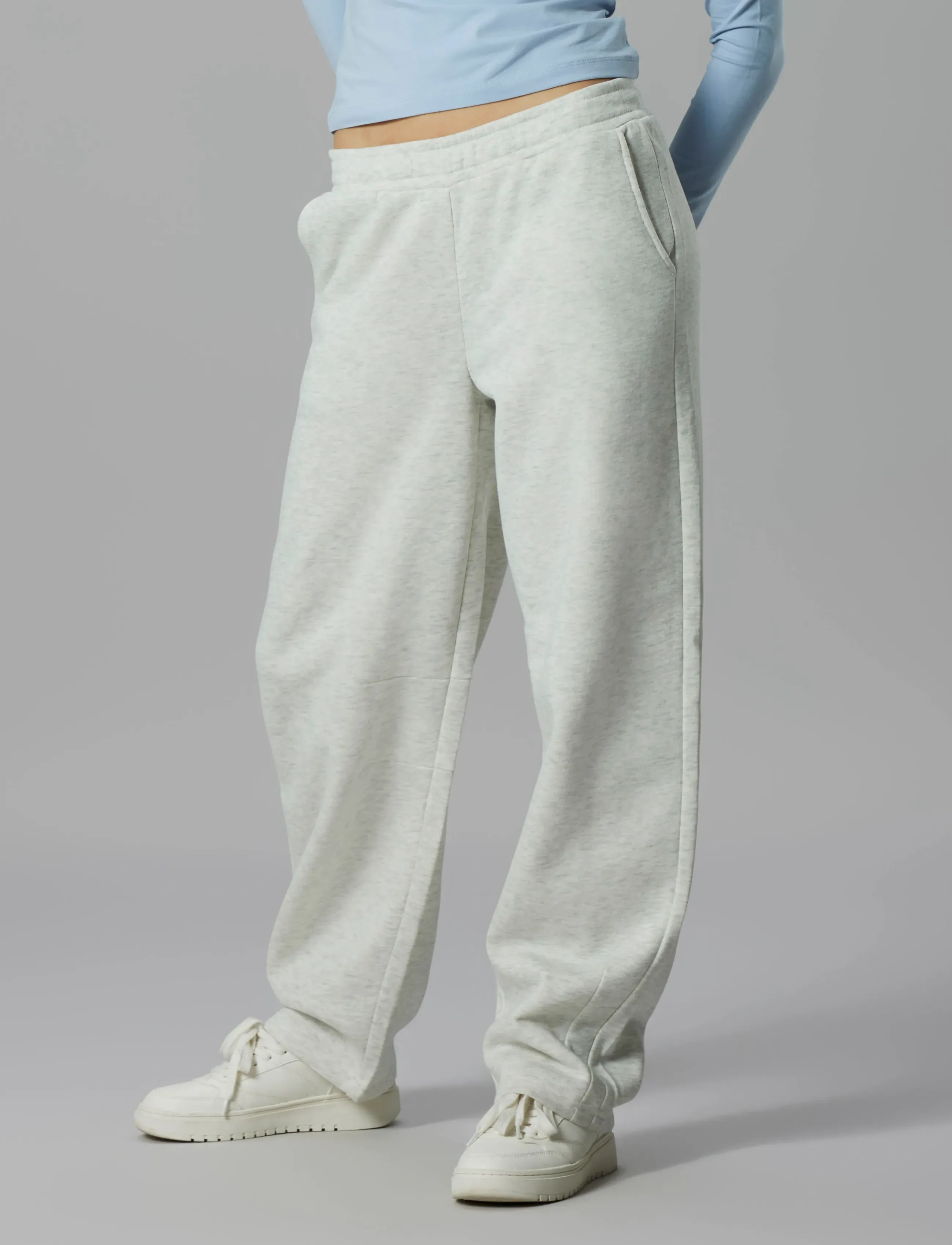 LMTD NLFNIZU LW BALLOON LC SWEATPANT - Püksid - LIGHT GREY MELANGE / grey