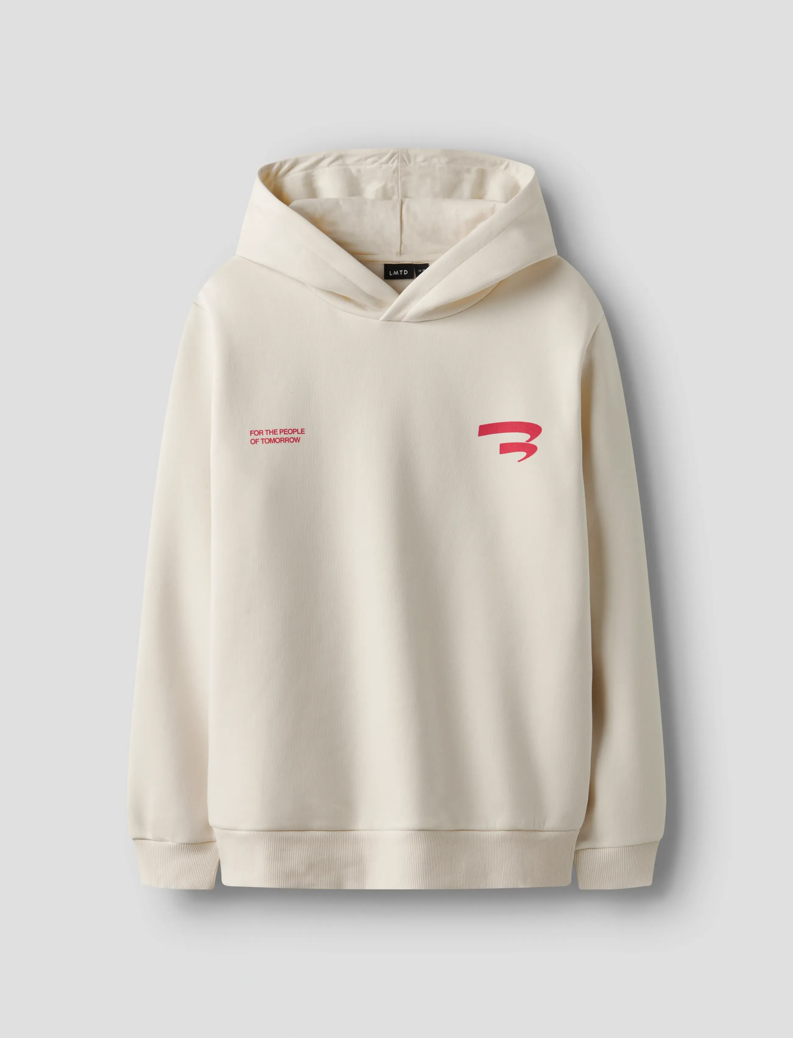LMTD NLNBASE LS L SWEAT W. HOOD - Hoodies - TURTLEDOVE / cream