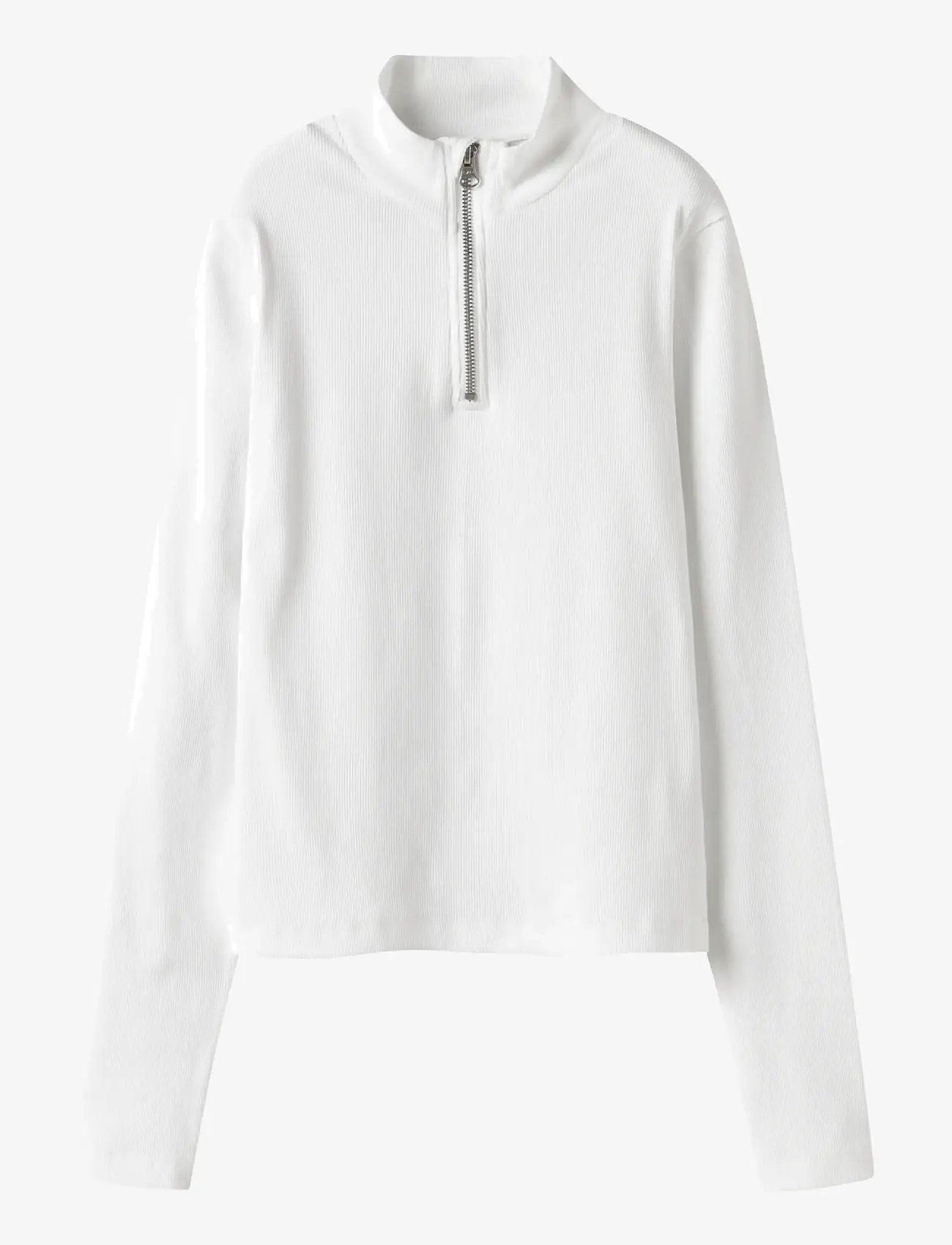 LMTD - NLFHINAJA LS SHORT S HALF ZIP TOP - trøjer - bright white - 0