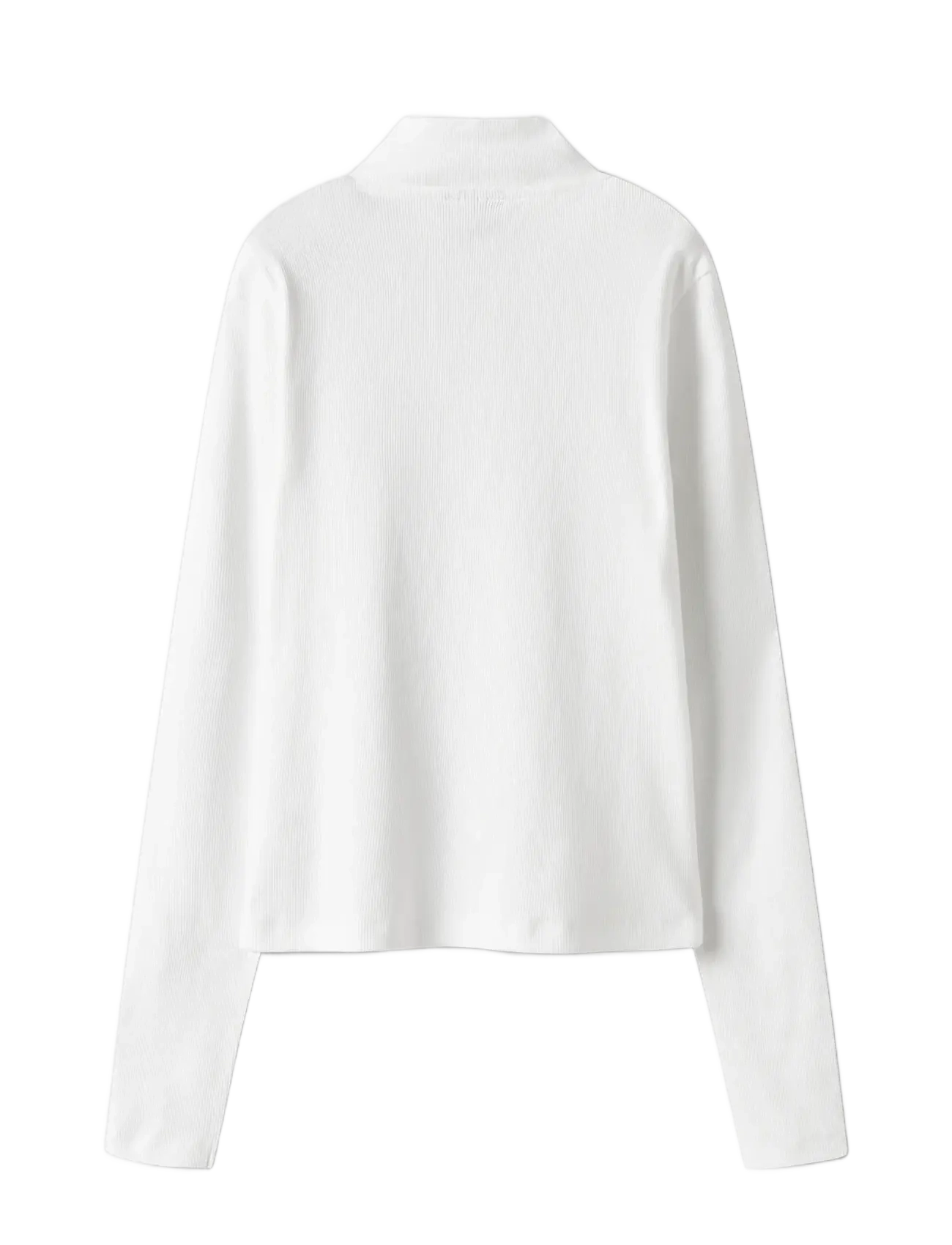 LMTD - NLFHINAJA LS SHORT S HALF ZIP TOP - stickade tröjor - bright white - 1