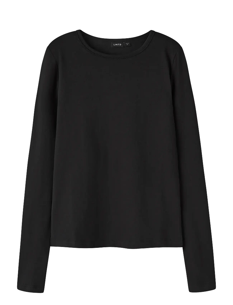 LMTD - NLFBOVAS LS SHORT S TOP NOOS - langærmede t-shirts - black - 1