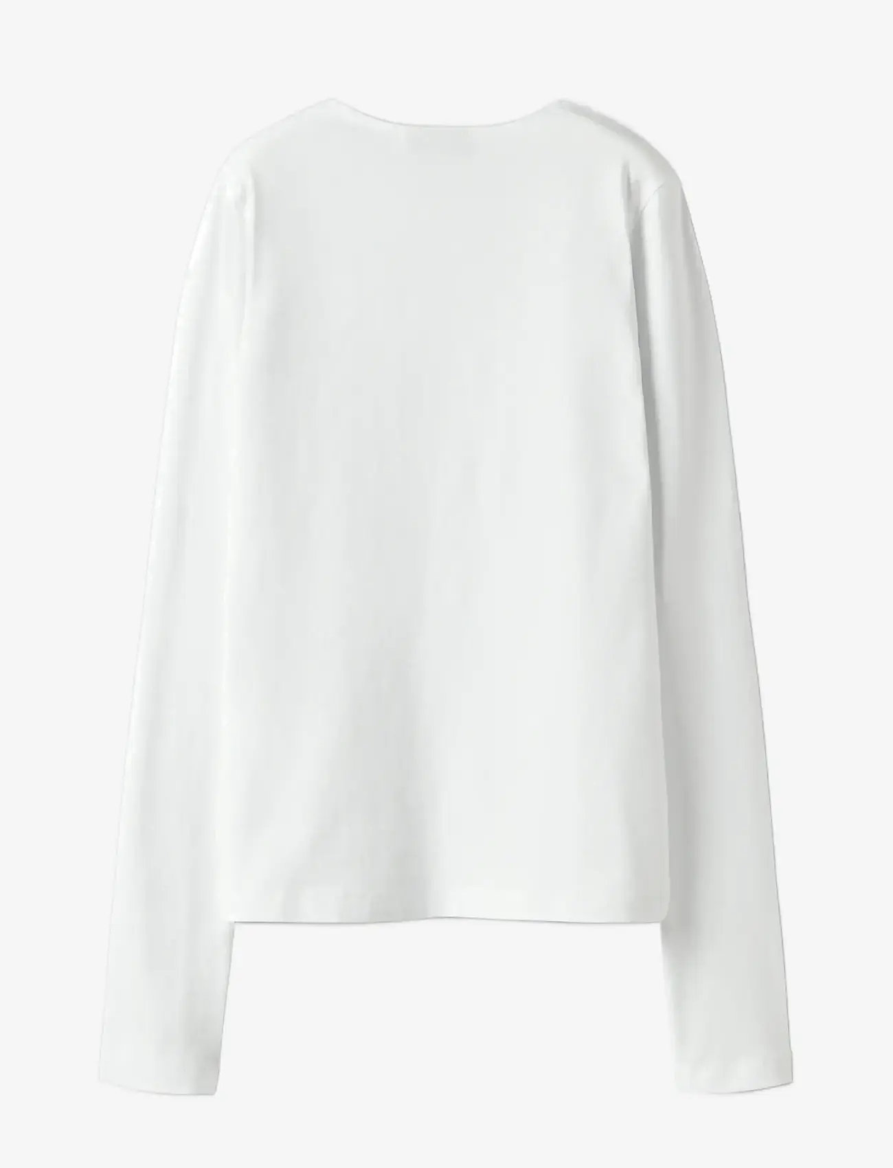 LMTD - NLFBOVAS LS SHORT S TOP NOOS - pikkade varrukatega t-särgid - bright white - 2