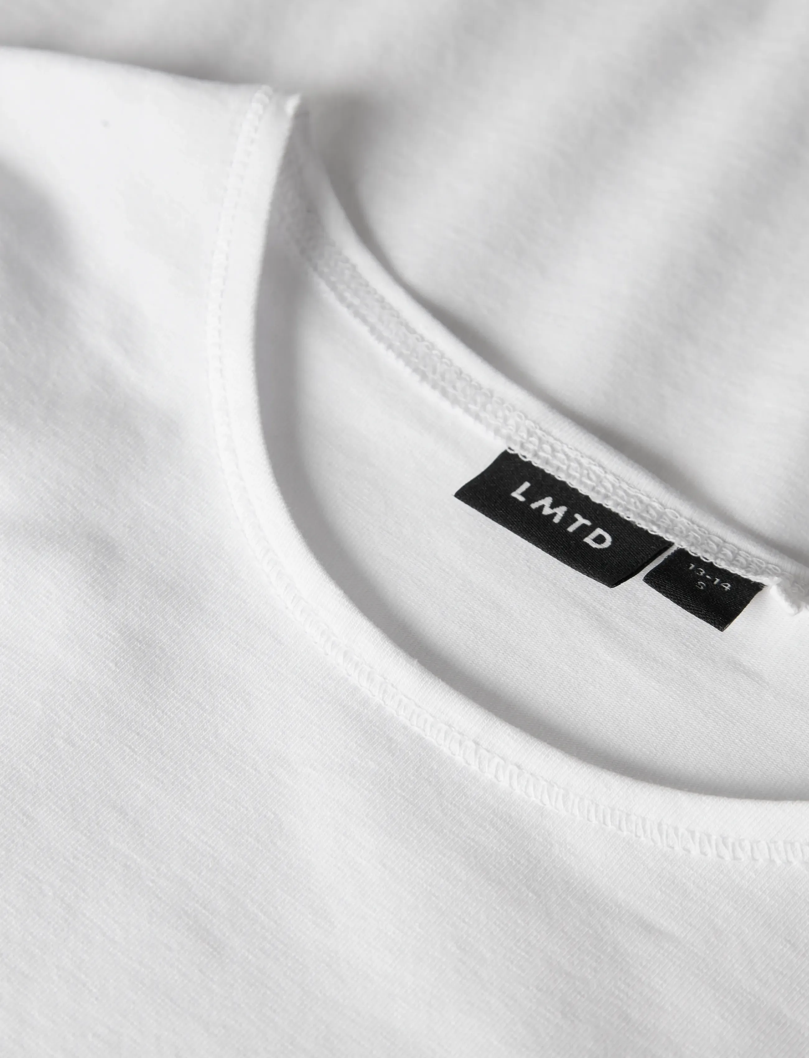 LMTD - NLFBOVAS LS SHORT S TOP NOOS - długi rękaw - bright white - 3