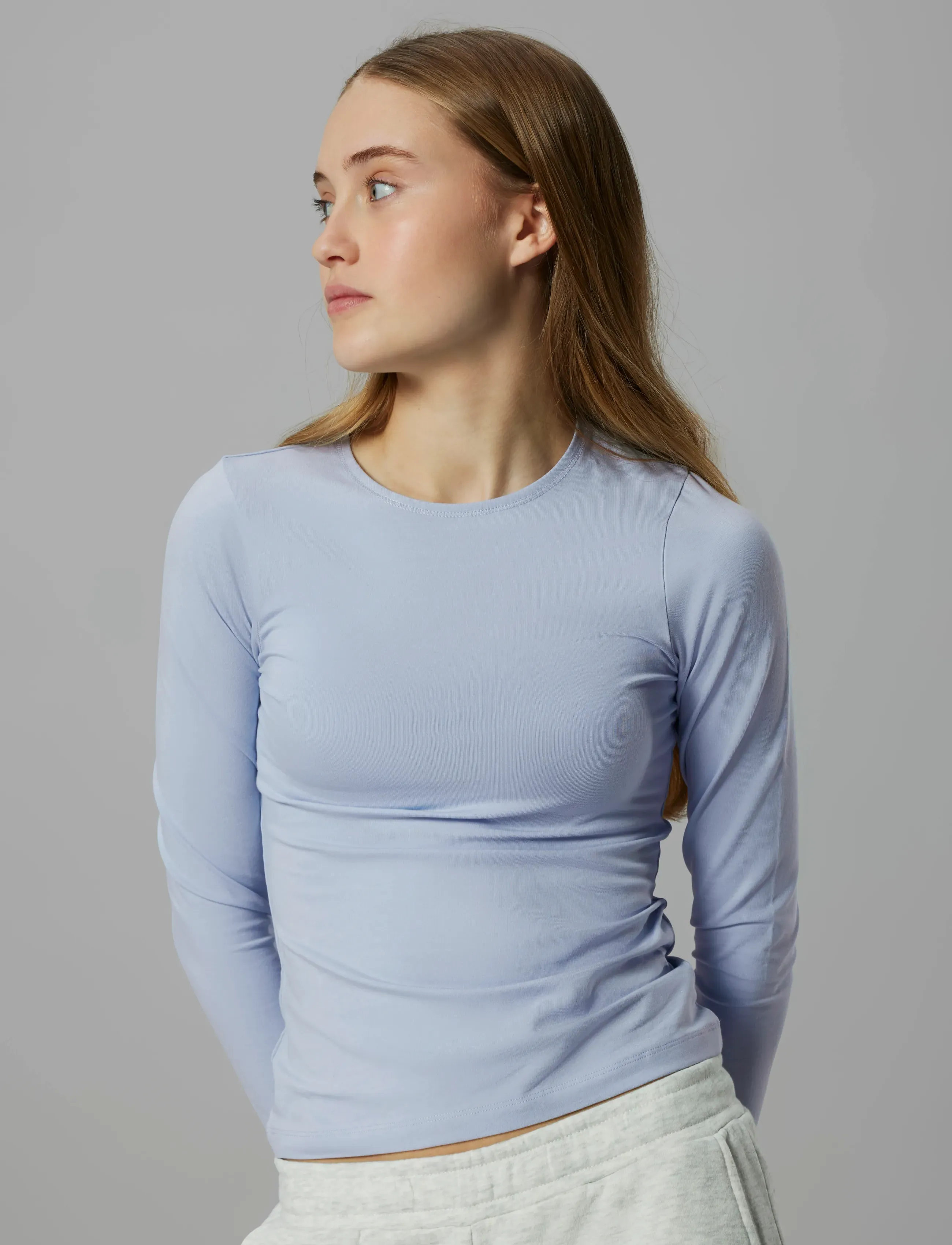 LMTD - NLFBOVAS LS SHORT S TOP NOOS - langærmede t-shirts - kentucky blue - 5