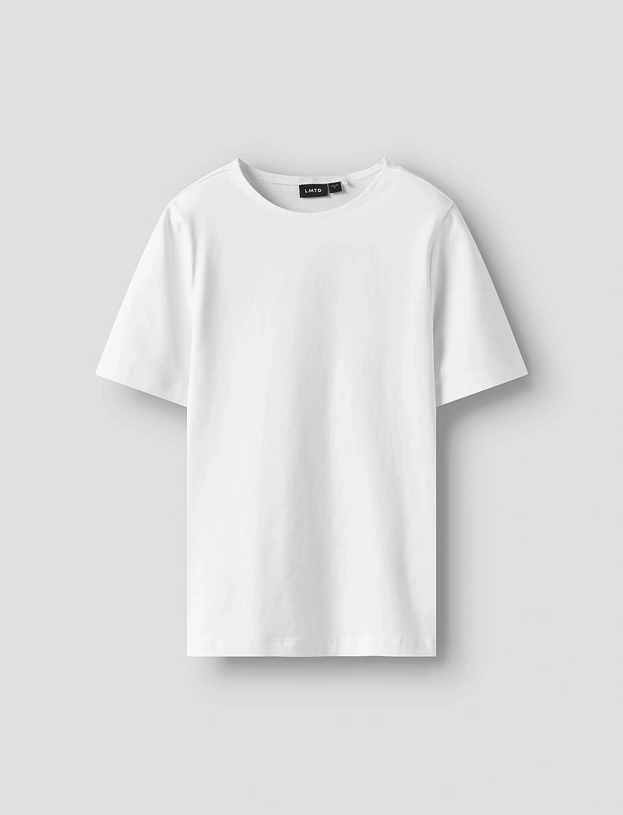 LMTD - NLFBOVAS SS SHORT S TOP NOOS - kortärmade t-shirts - bright white - 0