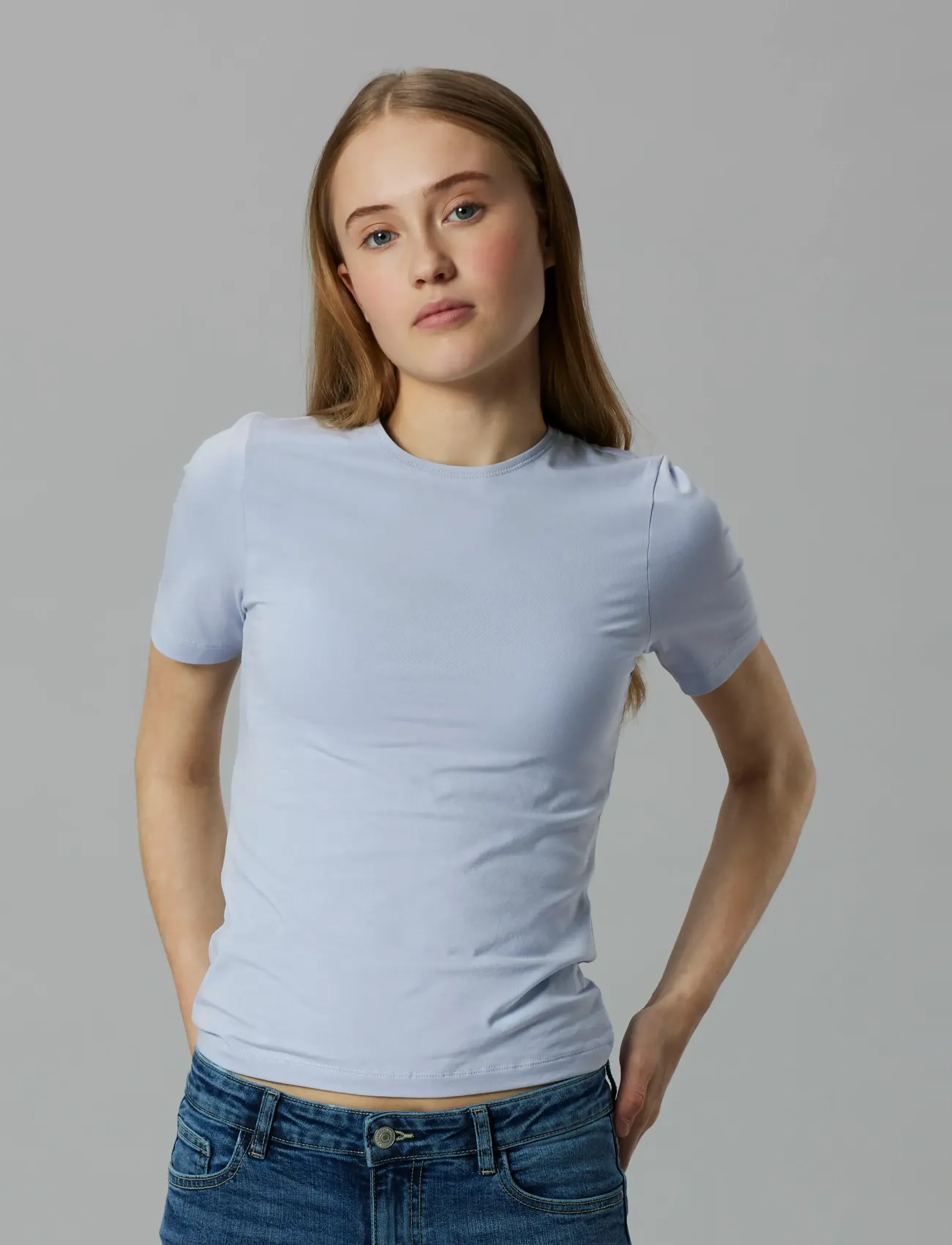 LMTD - NLFBOVAS SS SHORT S TOP NOOS - kortærmede t-shirts - kentucky blue - 4