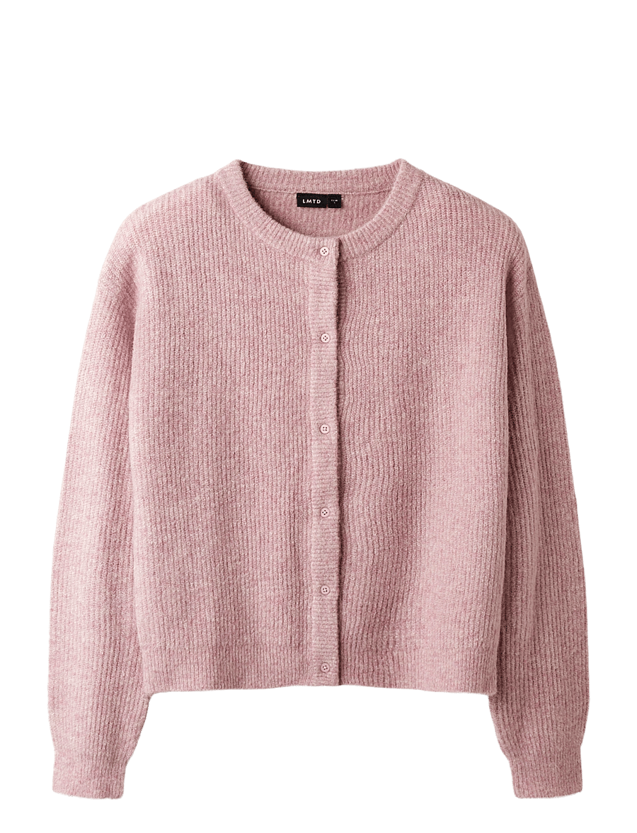 LMTD - NLFKLEAVE LS SHORT KNIT CARDIGAN NOOS - cardigans - bleached mauve - 0