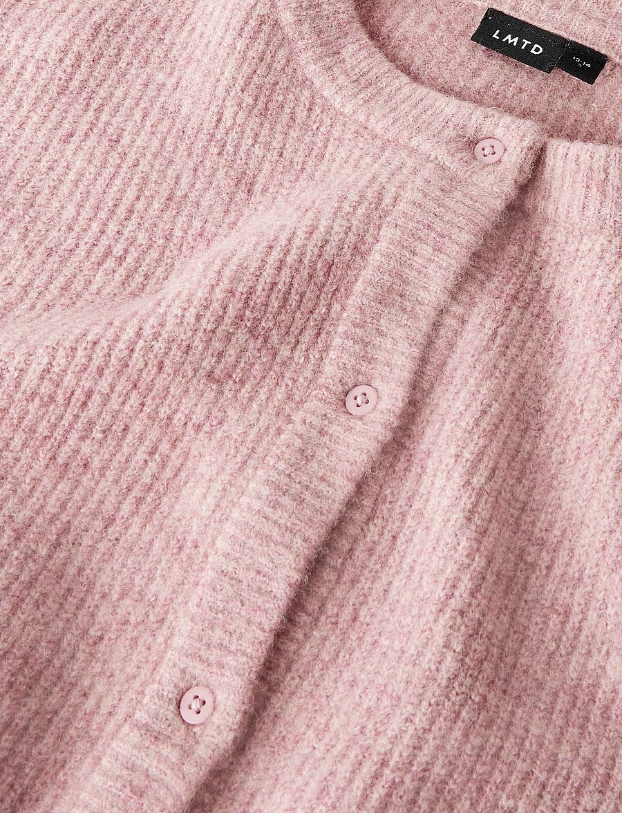 LMTD - NLFKLEAVE LS SHORT KNIT CARDIGAN NOOS - cardigans - bleached mauve - 3