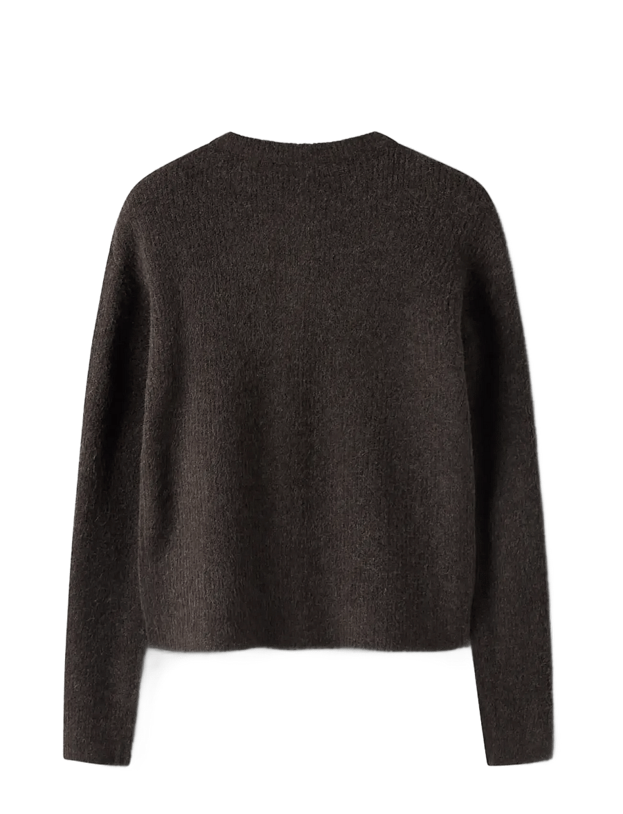 LMTD - NLFKLEAVE LS SHORT KNIT CARDIGAN NOOS - cardigans - chocolate brown - 1