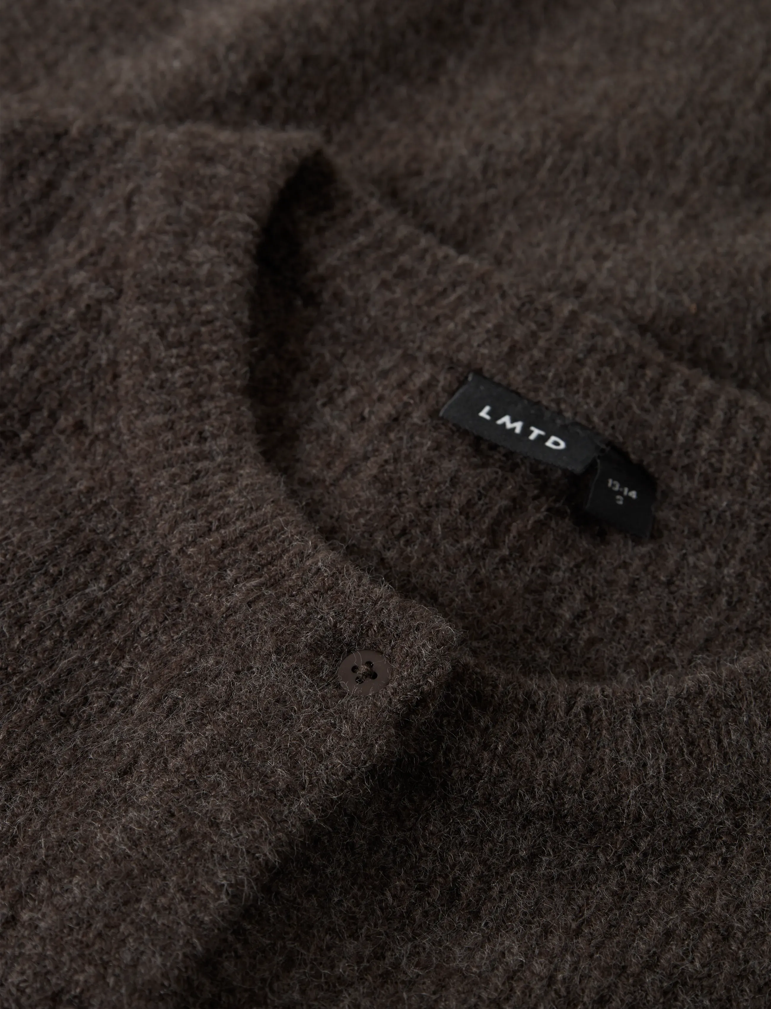 LMTD - NLFKLEAVE LS SHORT KNIT CARDIGAN NOOS - cardigans - chocolate brown - 4