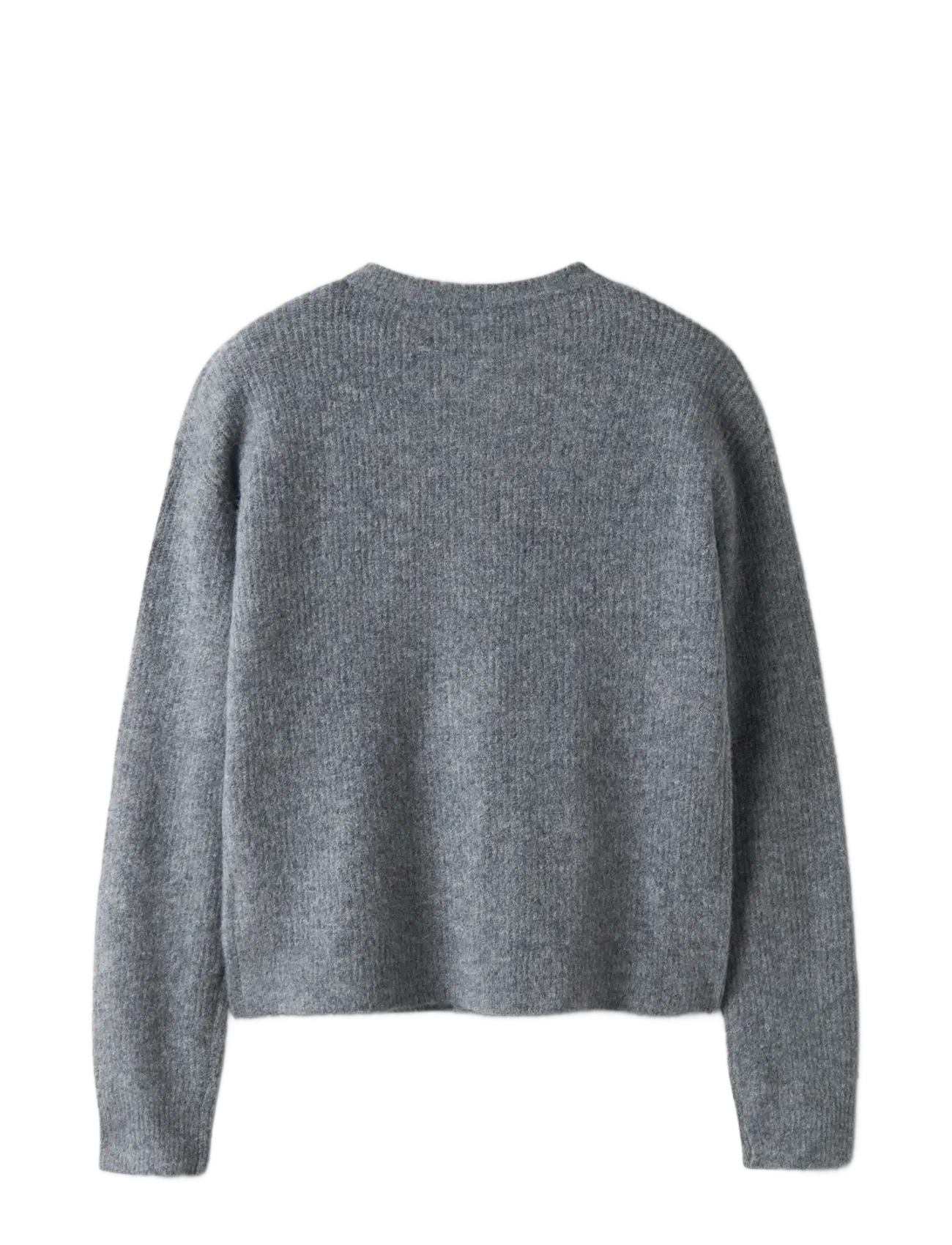 LMTD - NLFKLEAVE LS SHORT KNIT CARDIGAN NOOS - cardigans - grey melange - 1