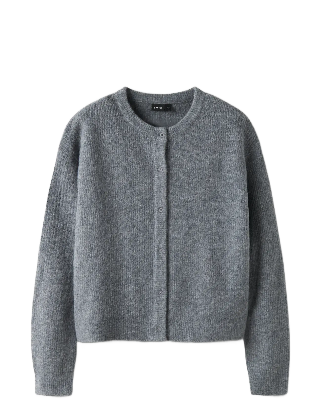 LMTD - NLFKLEAVE LS SHORT KNIT CARDIGAN NOOS - cardigans - grey melange - 2