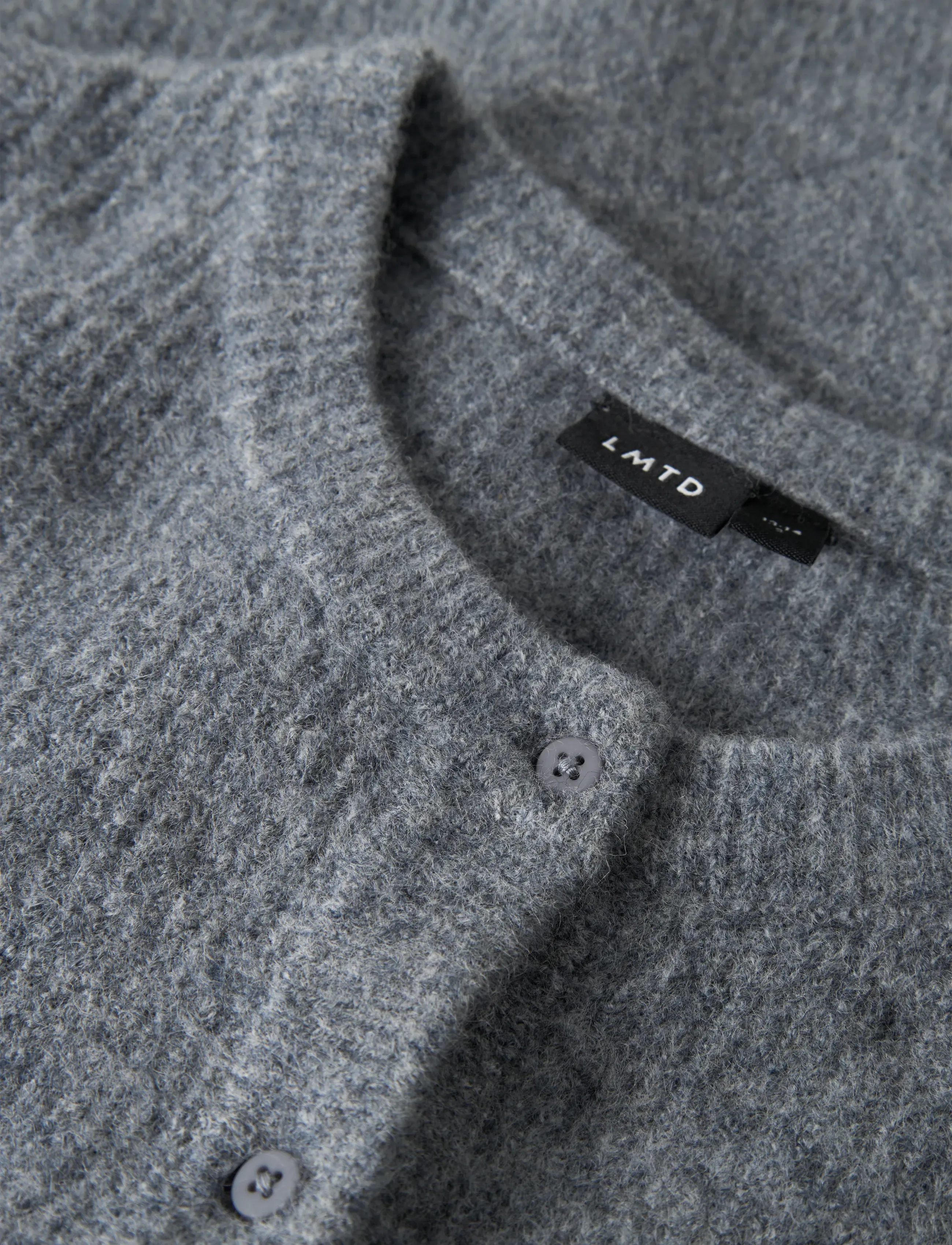 LMTD - NLFKLEAVE LS SHORT KNIT CARDIGAN NOOS - cardigans - grey melange - 3